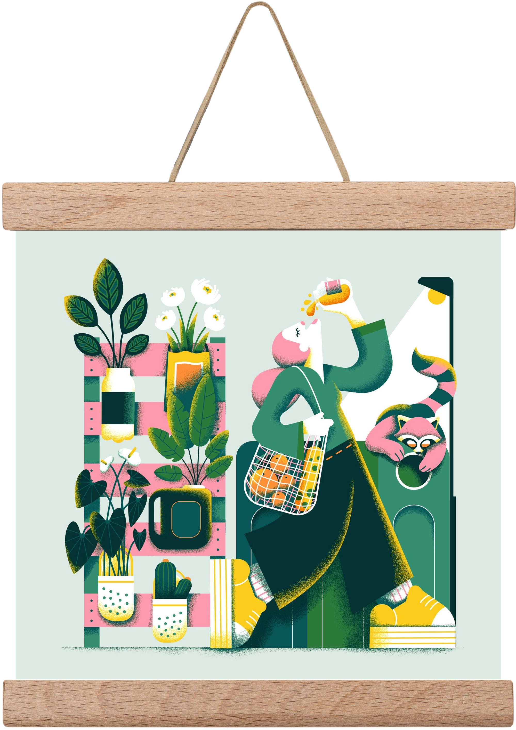 Reduce & Reuse, 20x20 cm (20x20 cm), Tölgy akasztó