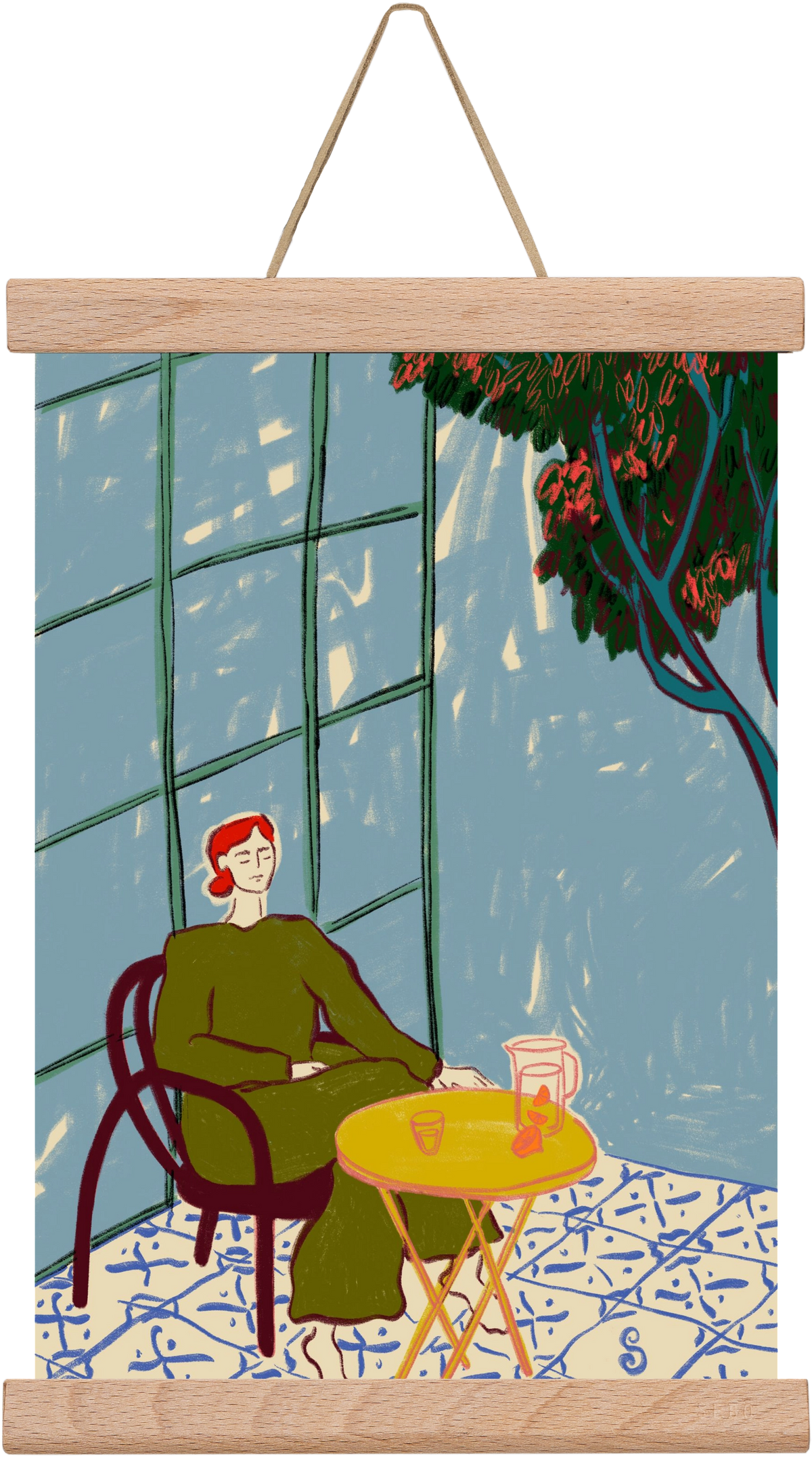 WOMAN UNDER A TREE, 20x30 cm (20x30 cm), Tölgy akasztó