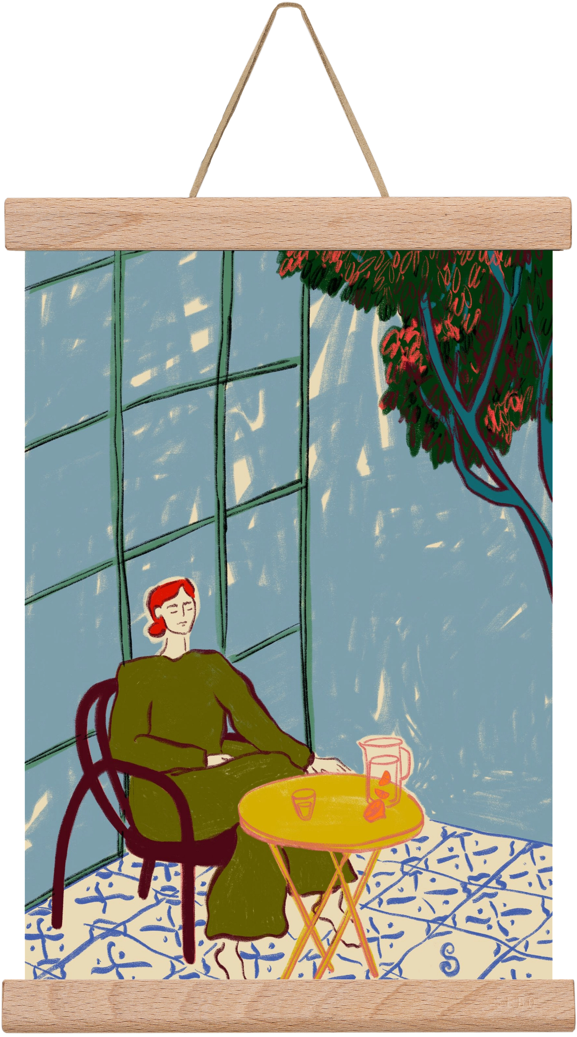 WOMAN UNDER A TREE, 20x30 cm (20x30 cm), Tölgy akasztó