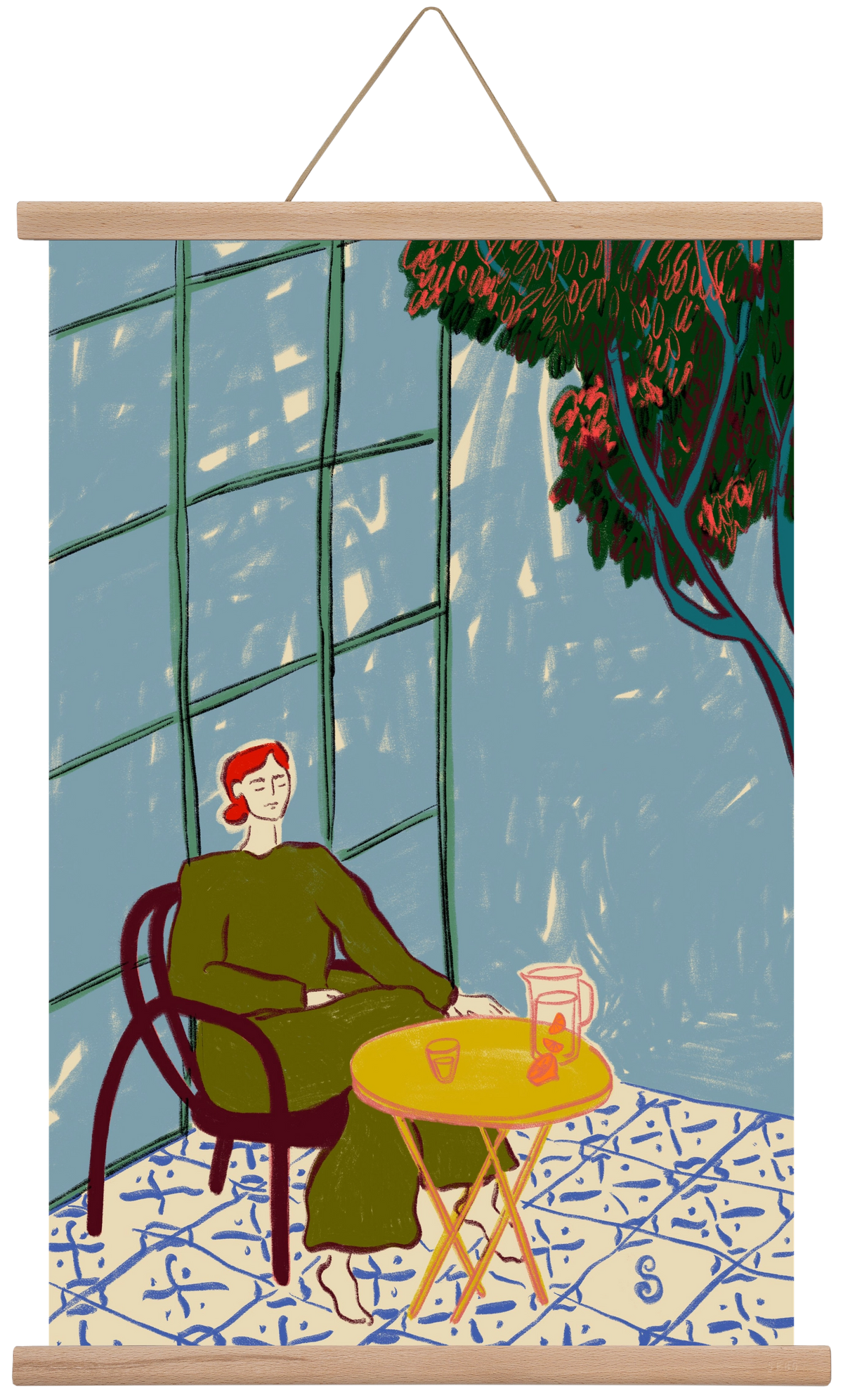 WOMAN UNDER A TREE, 40x60 cm (40x60 cm), Tölgy akasztó