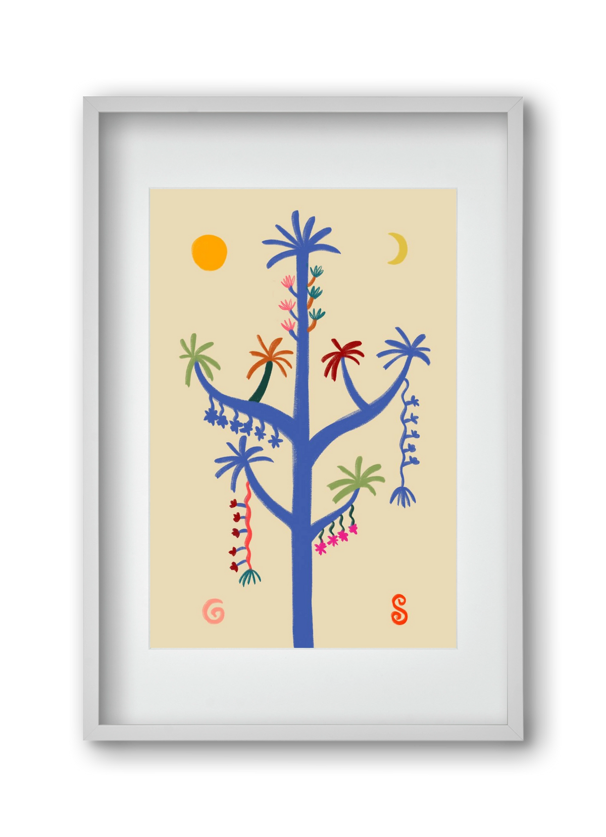 THE MAGIC TREE, 30x45 cm (20x30 cm), Fehér keret, paszpartuval