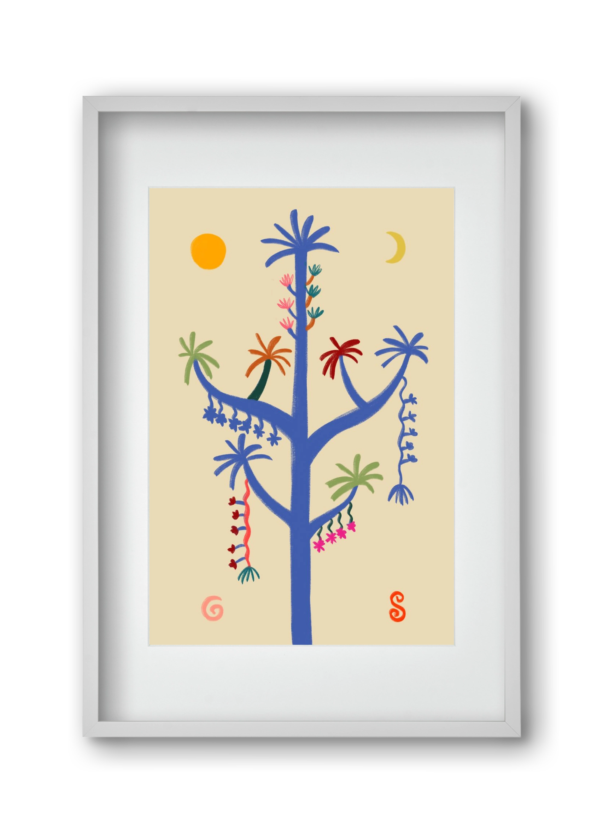 THE MAGIC TREE, 30x45 cm (20x30 cm), Fehér keret, paszpartuval