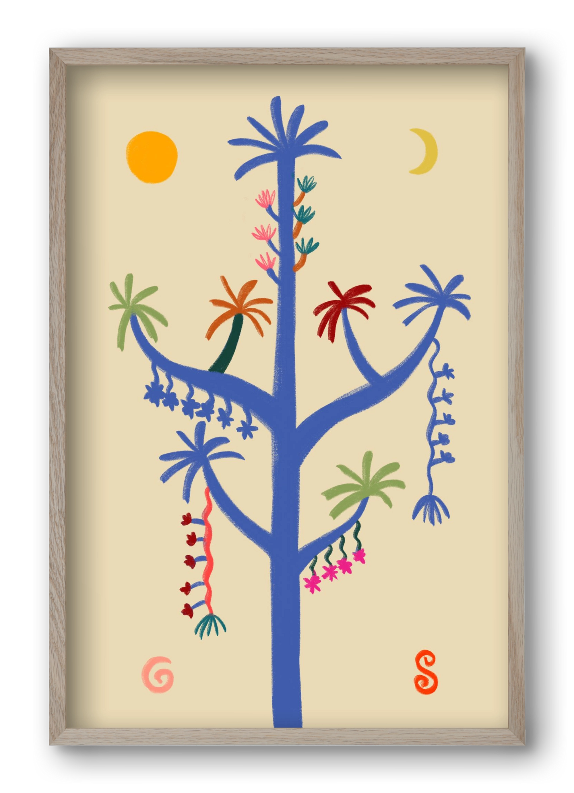 THE MAGIC TREE, 40x60 cm (40x60 cm), Tölgy keret