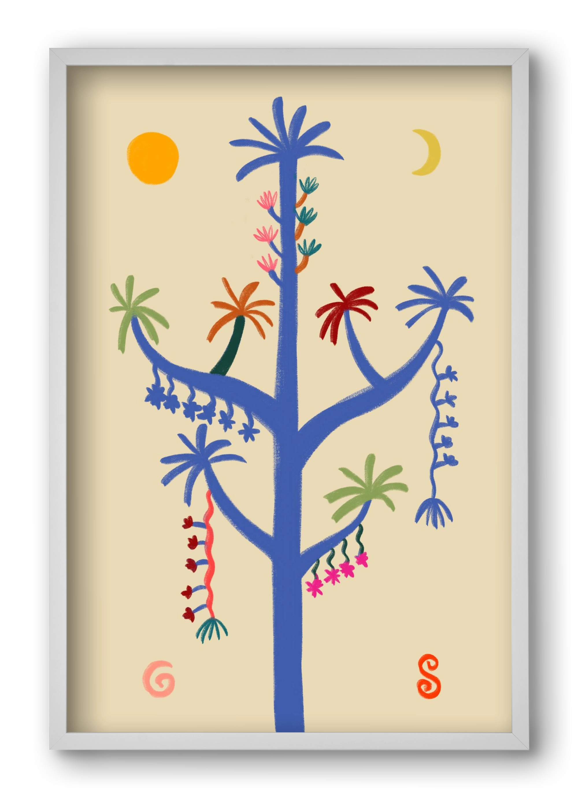 THE MAGIC TREE, 40x60 cm (40x60 cm), Fehér keret
