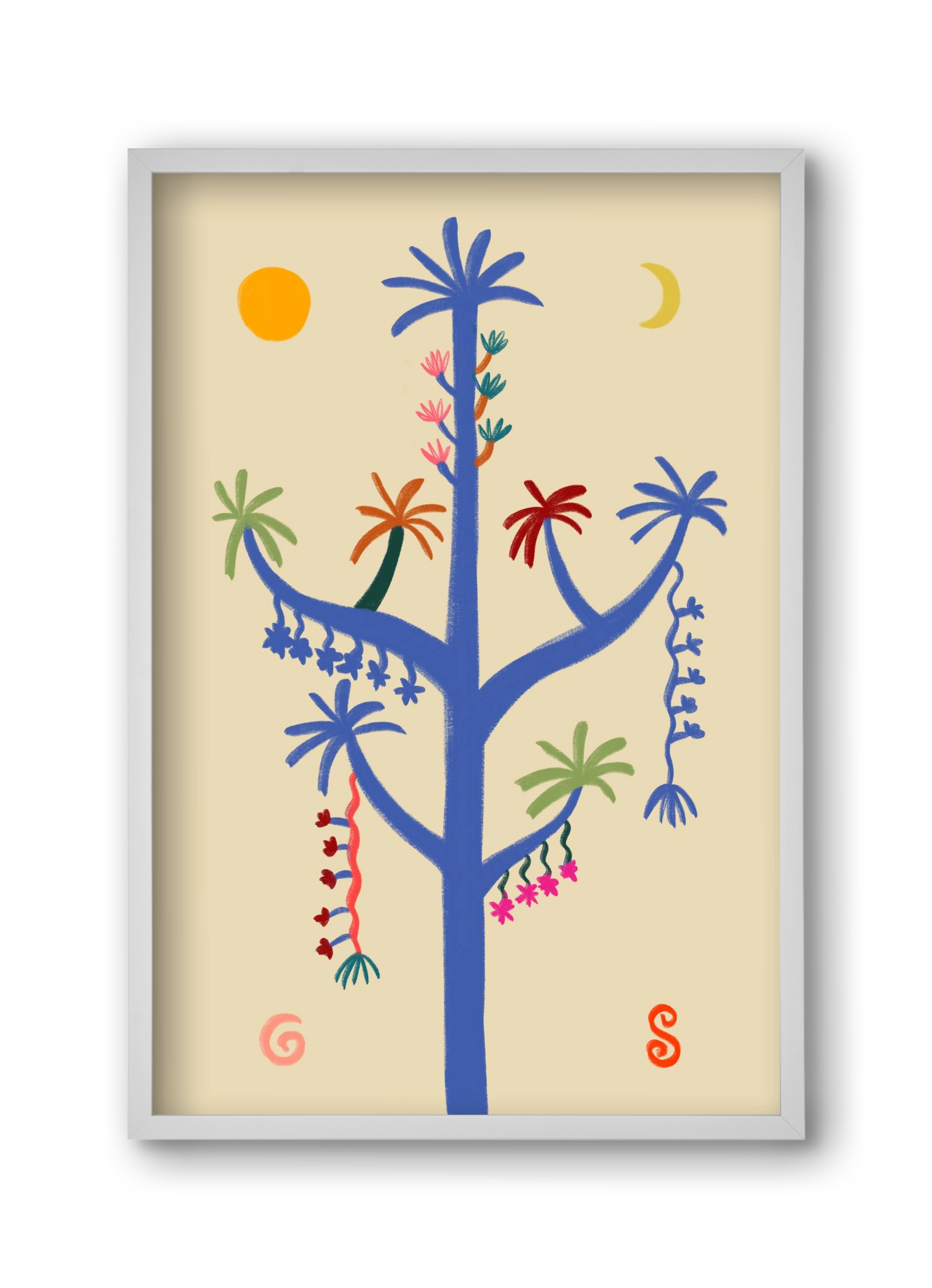 THE MAGIC TREE, 30x45 cm (30x45 cm), Fehér keret