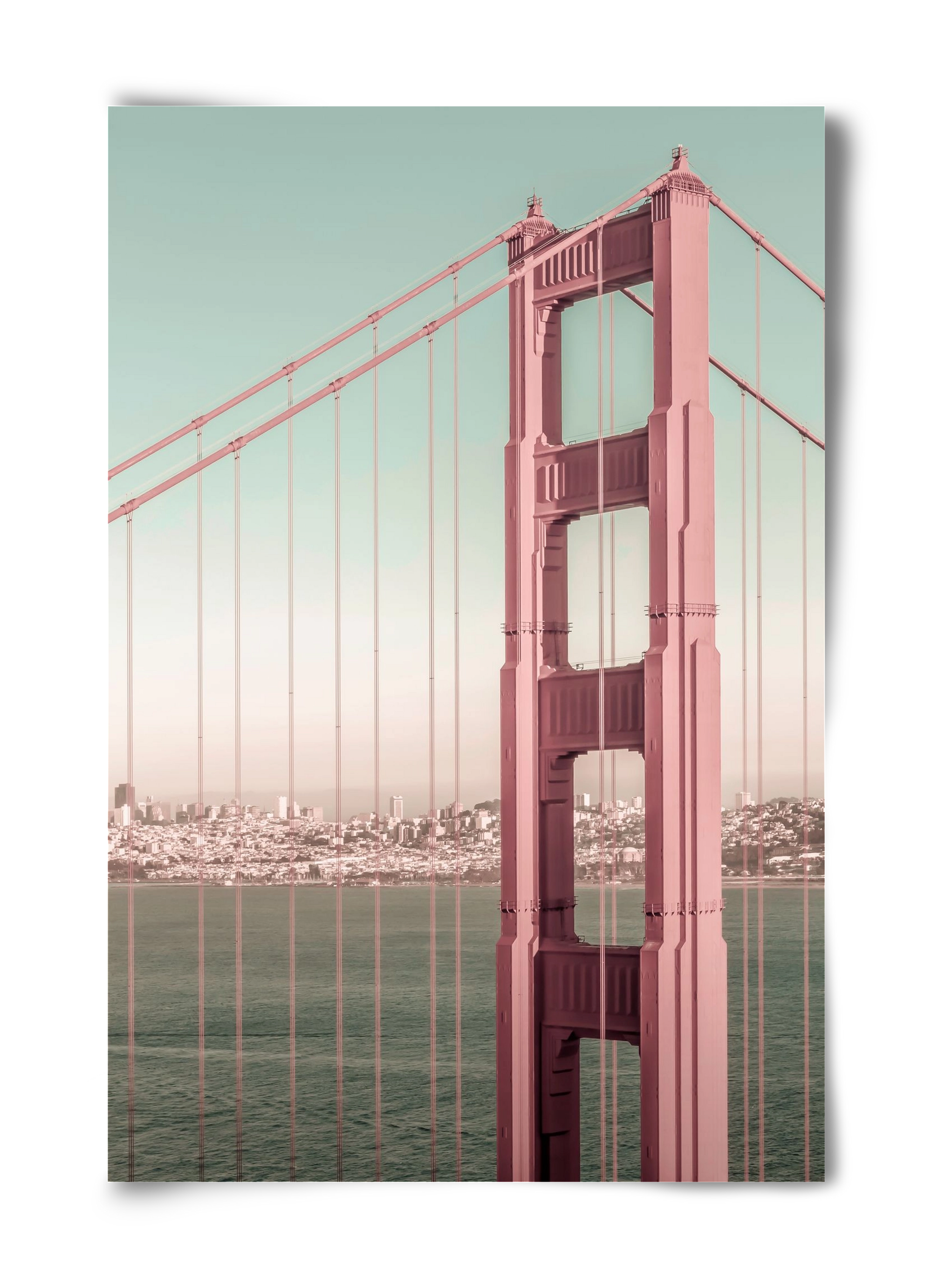 Golden Gate Bridge | urban vintage style, 40x60 cm, Keret nélkül