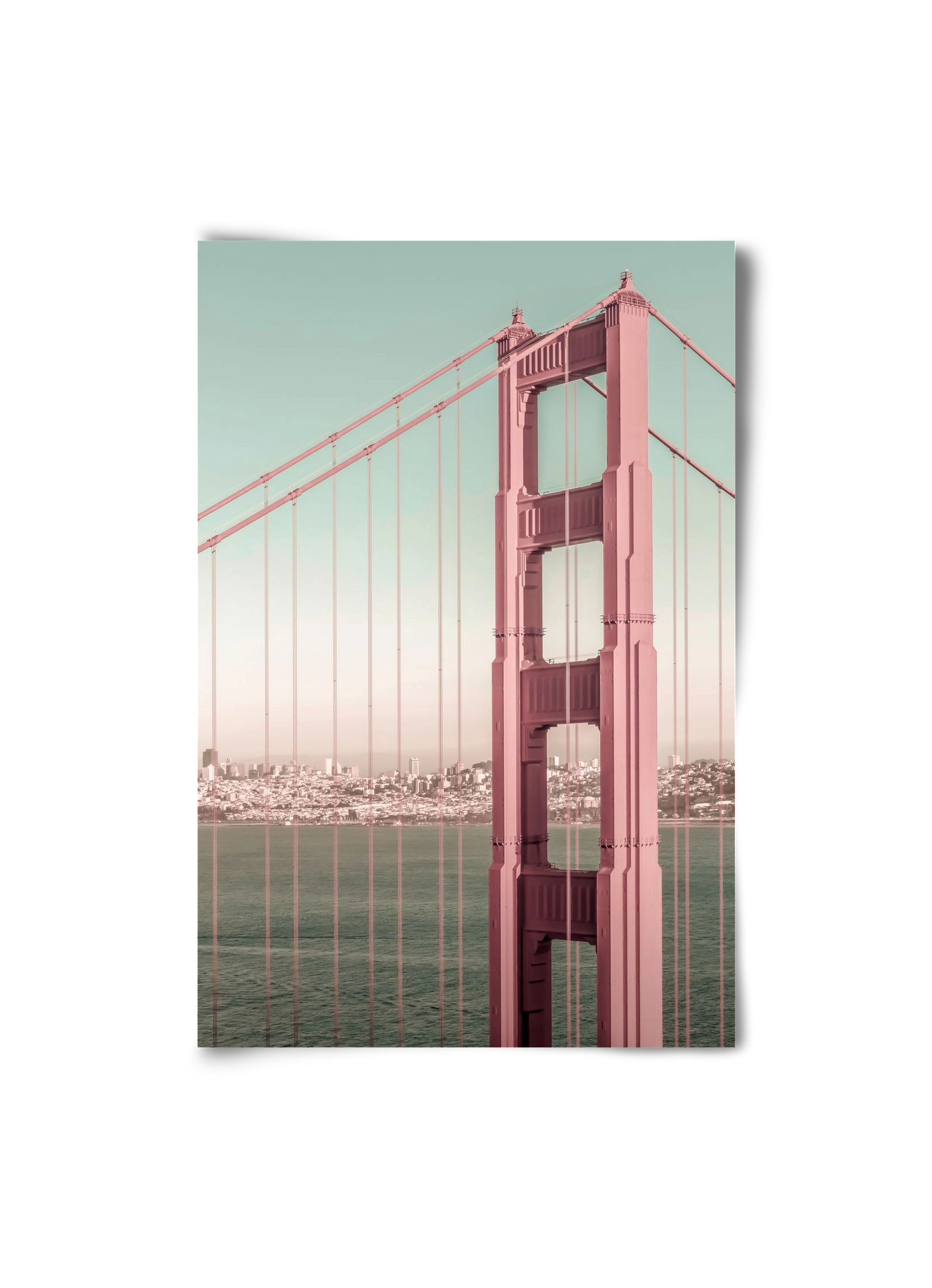 Golden Gate Bridge | urban vintage style, 20x30 cm, Keret nélkül