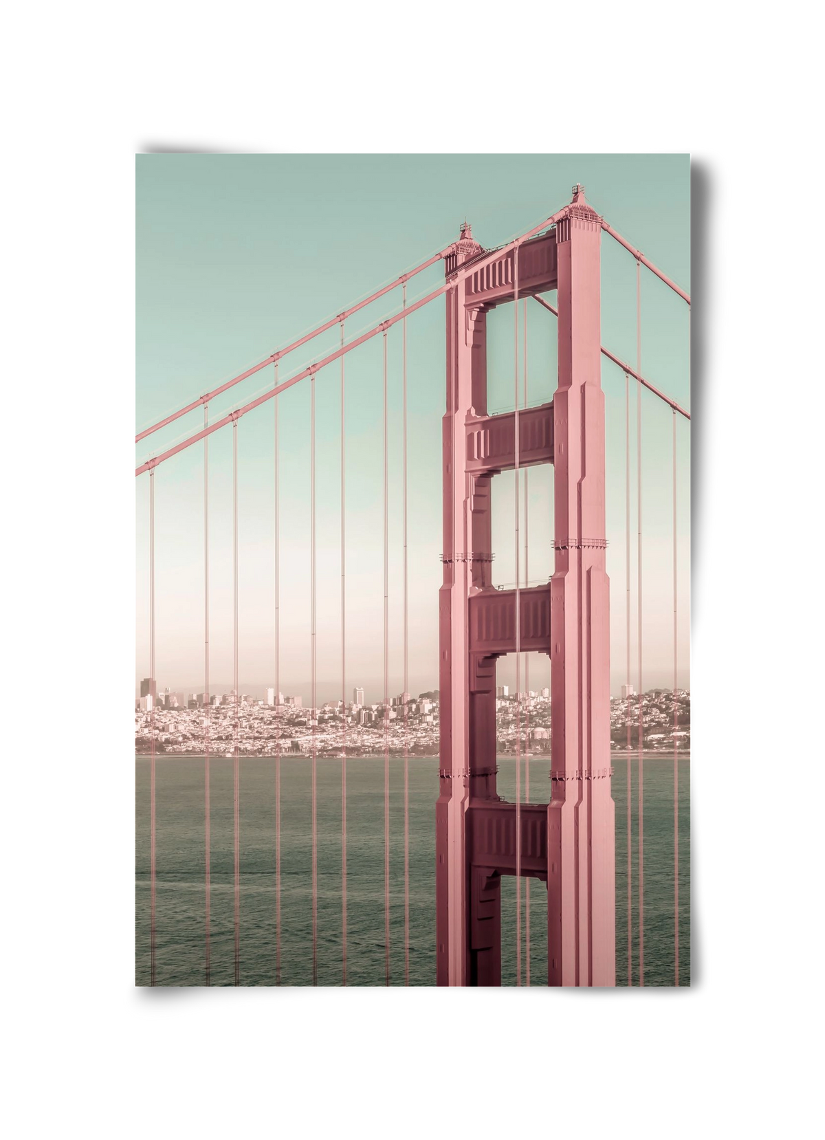 Golden Gate Bridge | urban vintage style, 30x45 cm, Keret nélkül
