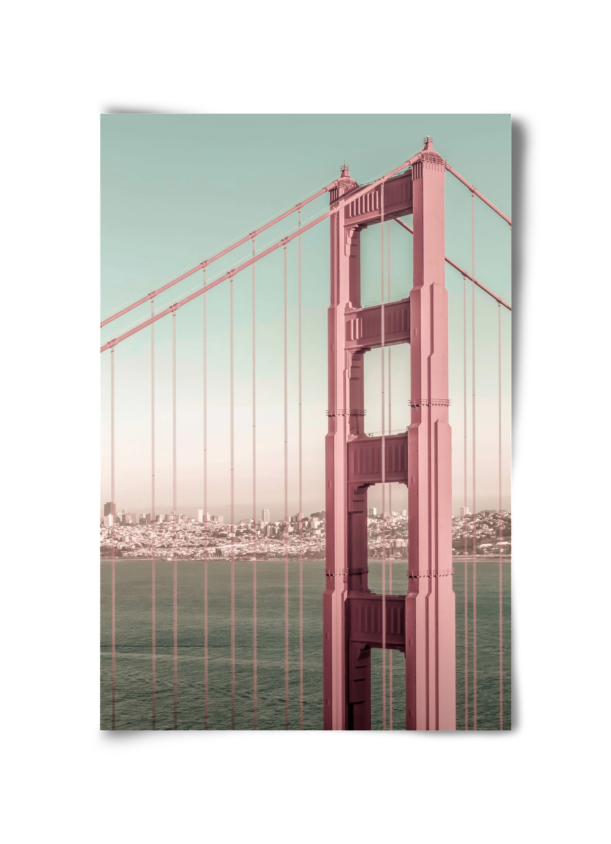 Golden Gate Bridge | urban vintage style, 30x45 cm, Keret nélkül