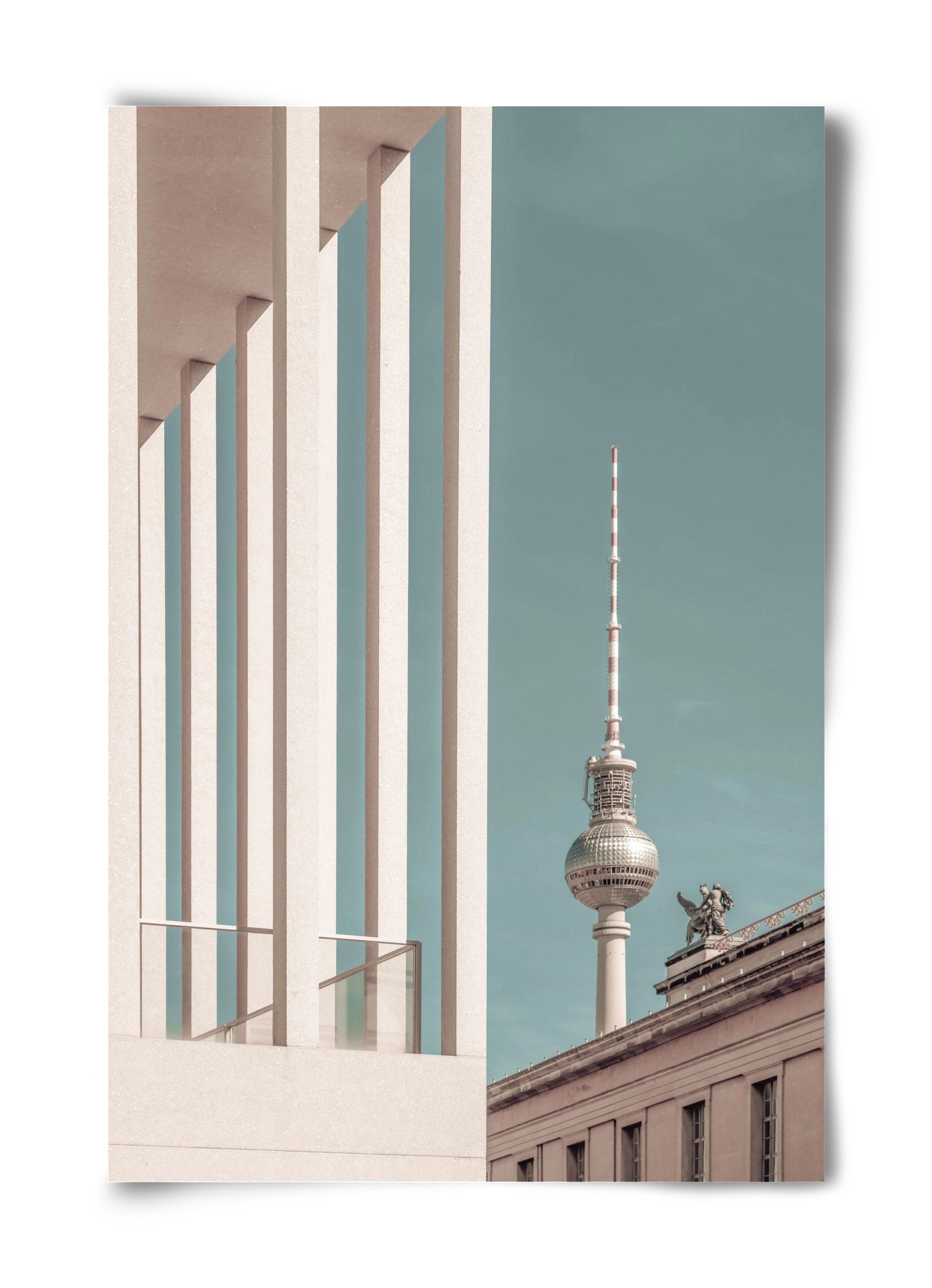 BERLIN Television Tower | urban vintage style, 40x60 cm, Keret nélkül