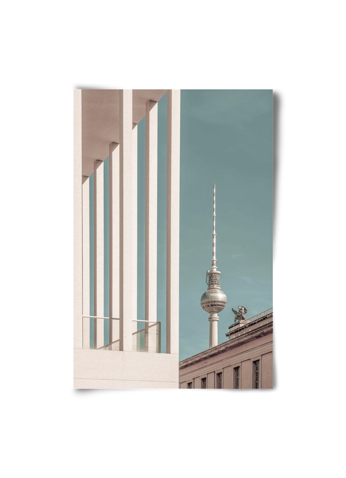 BERLIN Television Tower | urban vintage style, 20x30 cm, Keret nélkül