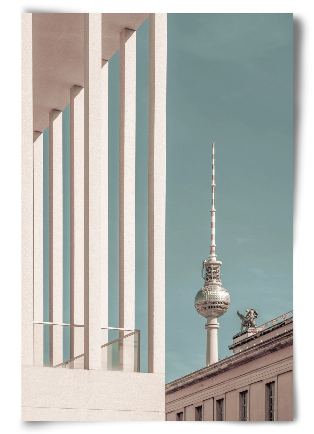 BERLIN Television Tower | urban vintage style, 60x90 cm, Keret nélkül