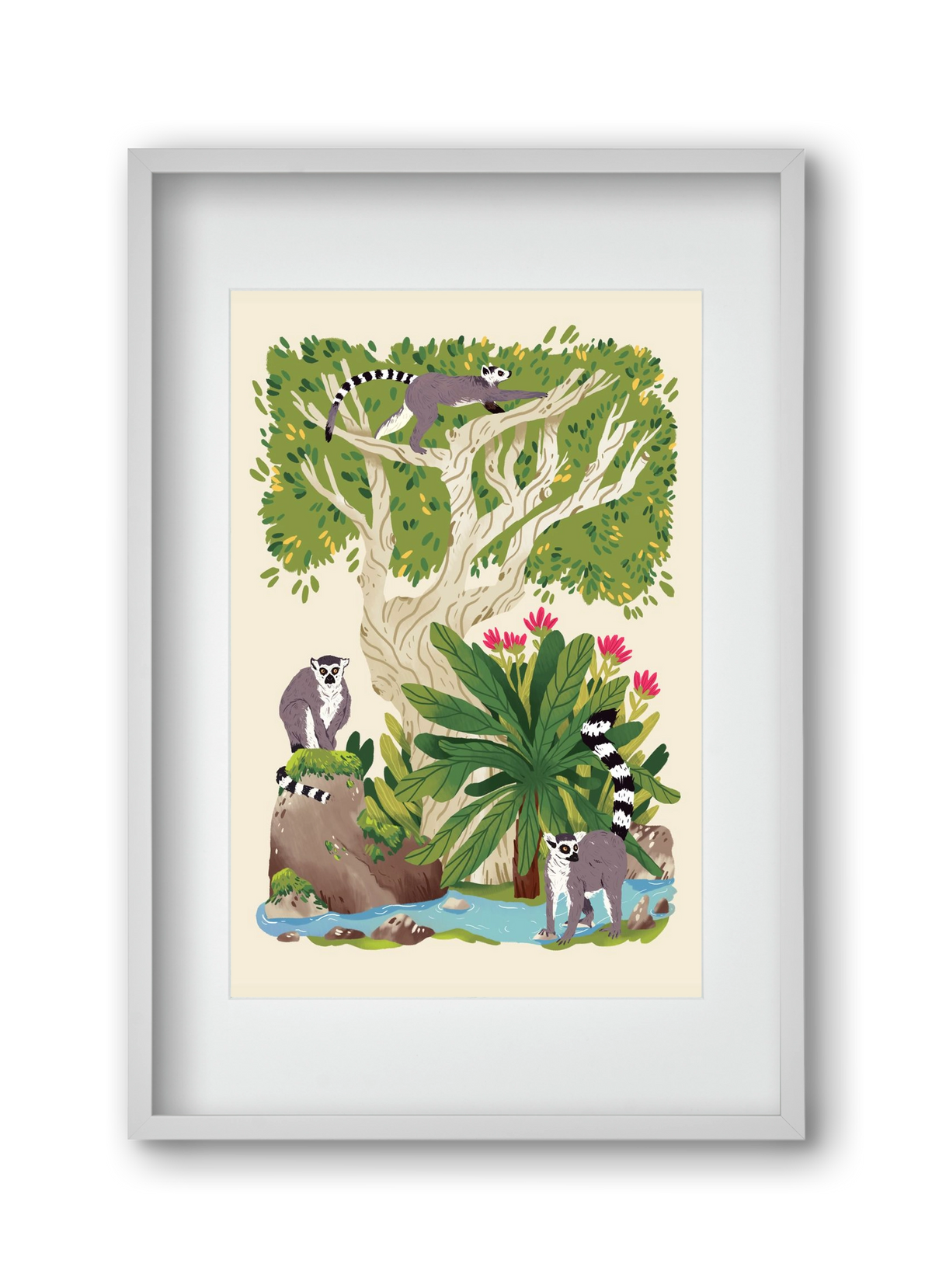 Life in the jungle, 30x45 cm (20x30 cm), Fehér keret, paszpartuval