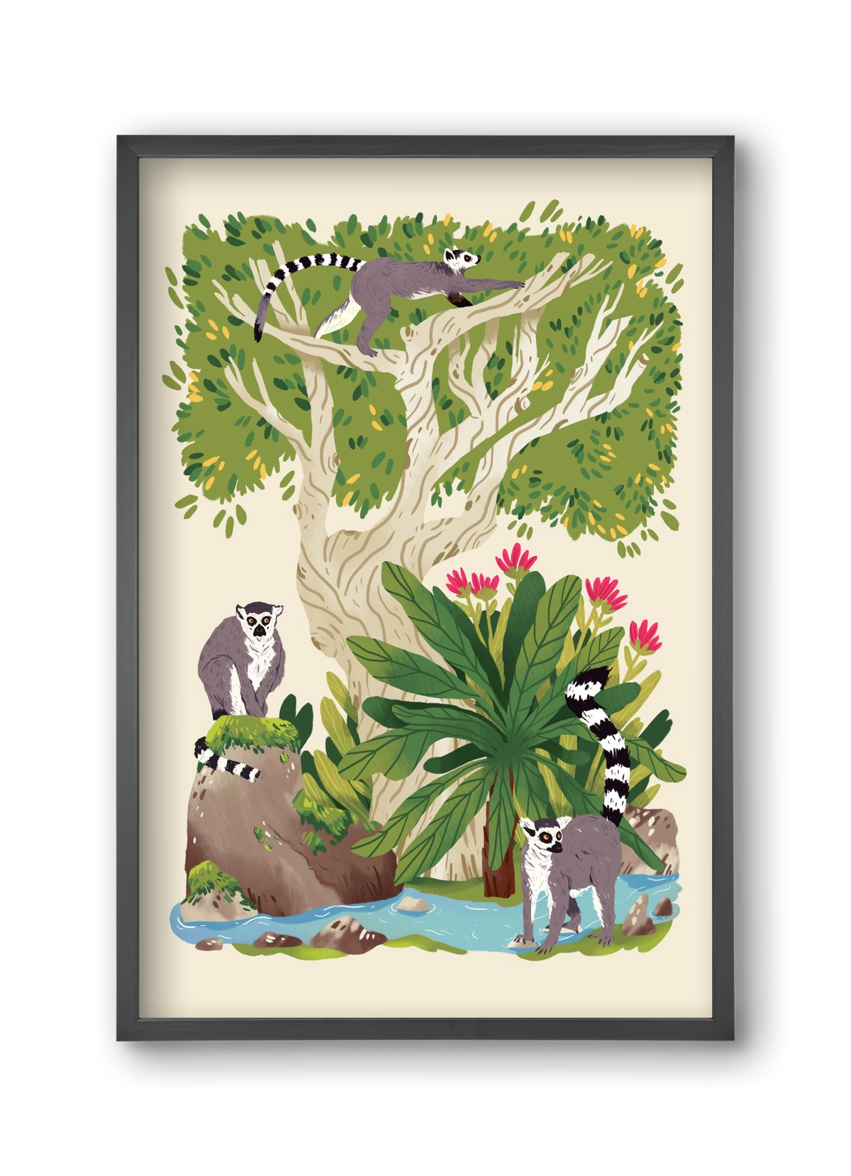 Life in the jungle, 30x45 cm (30x45 cm), Fekete keret