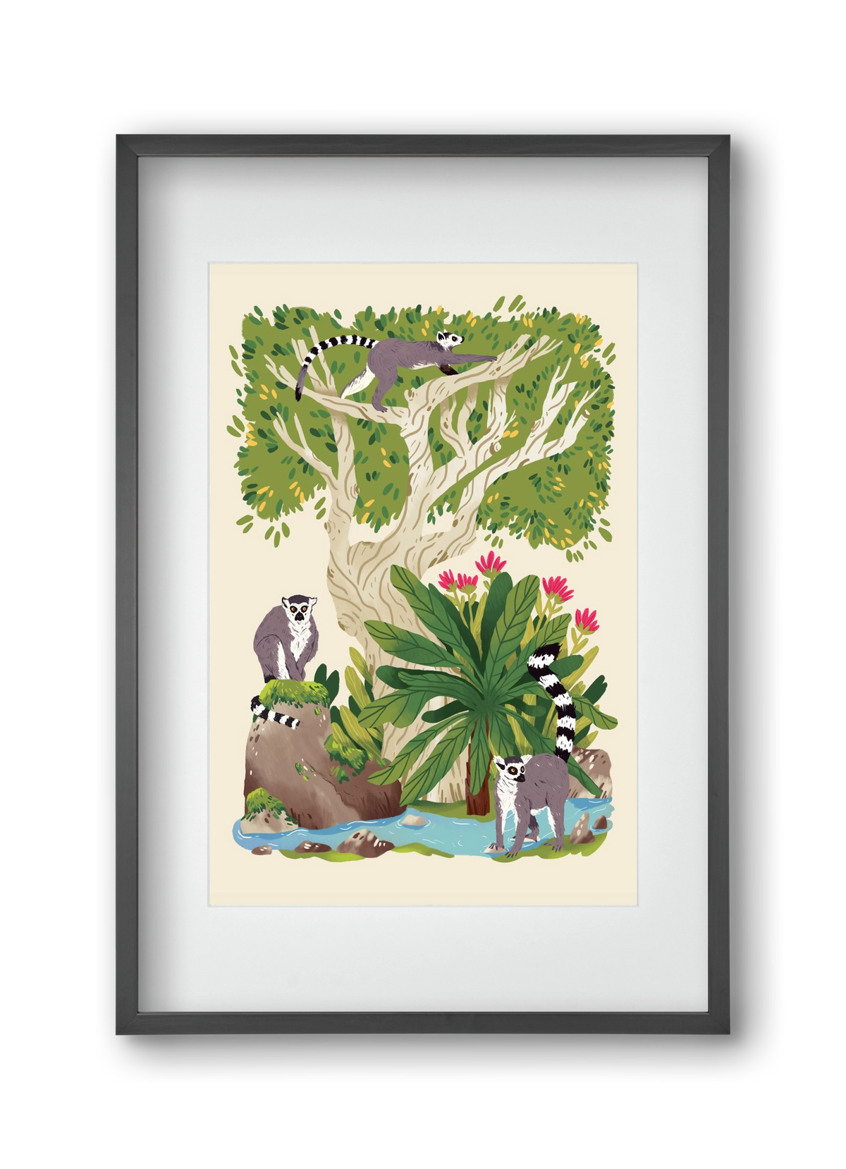 Life in the jungle, 30x45 cm (20x30 cm), Fekete keret, paszpartuval