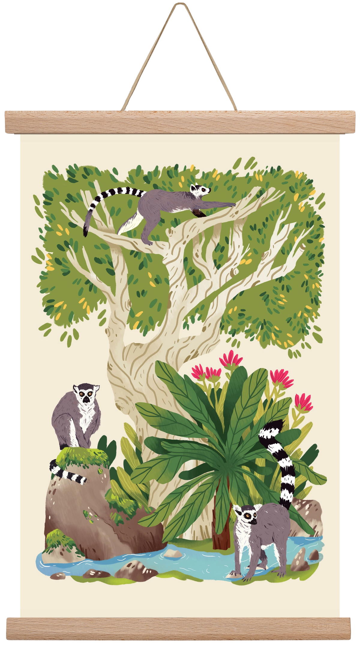 Life in the jungle, 30x45 cm (30x45 cm), Tölgy akasztó