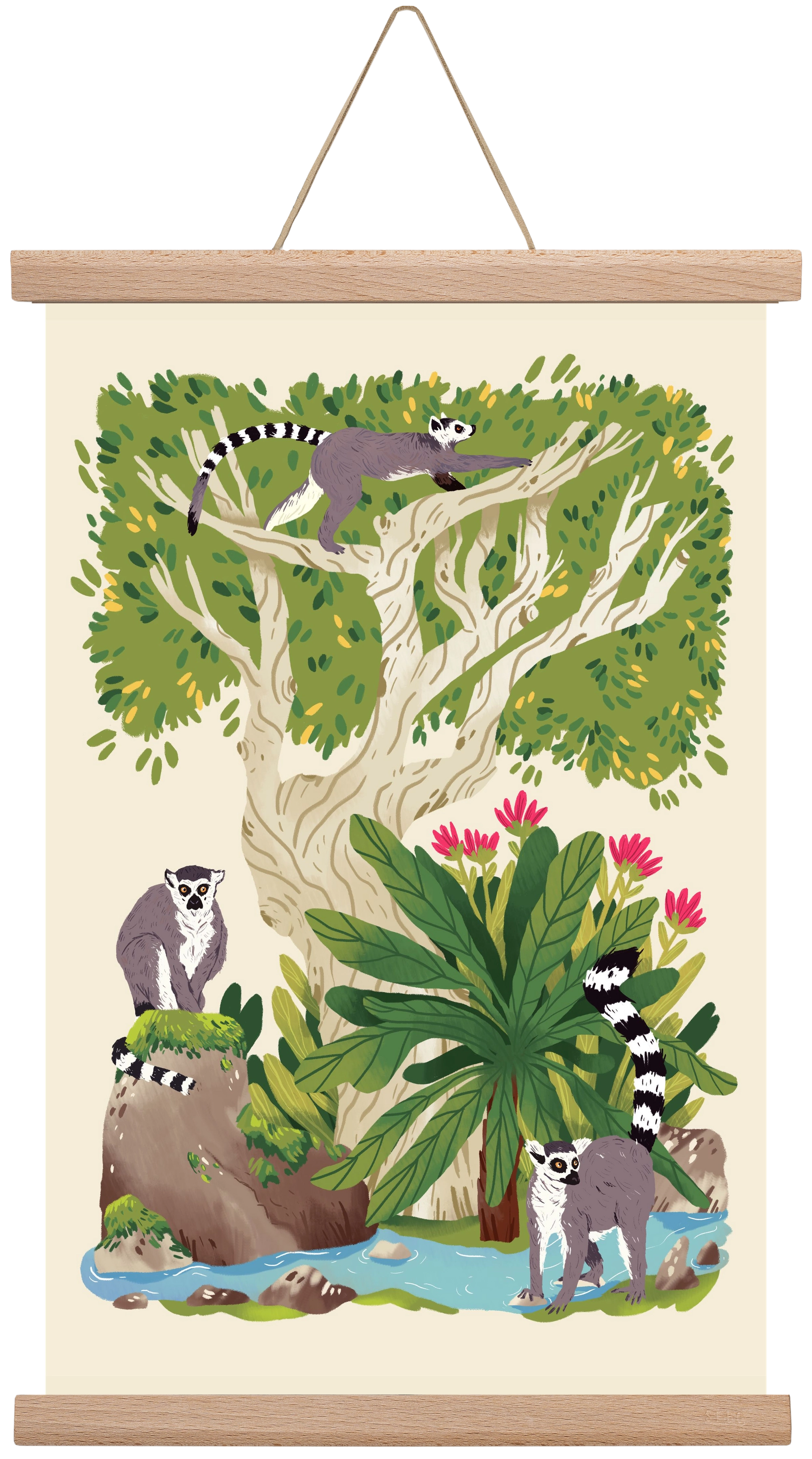 Life in the jungle, 30x45 cm (30x45 cm), Tölgy akasztó