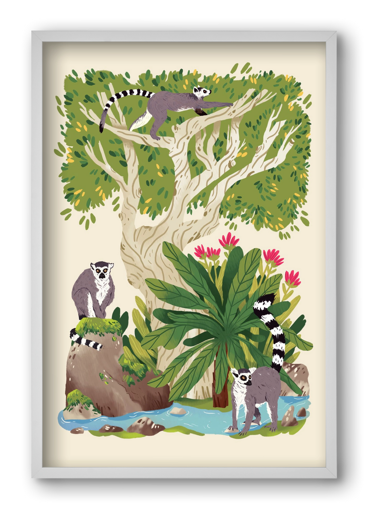 Life in the jungle, 40x60 cm (40x60 cm), Fehér keret