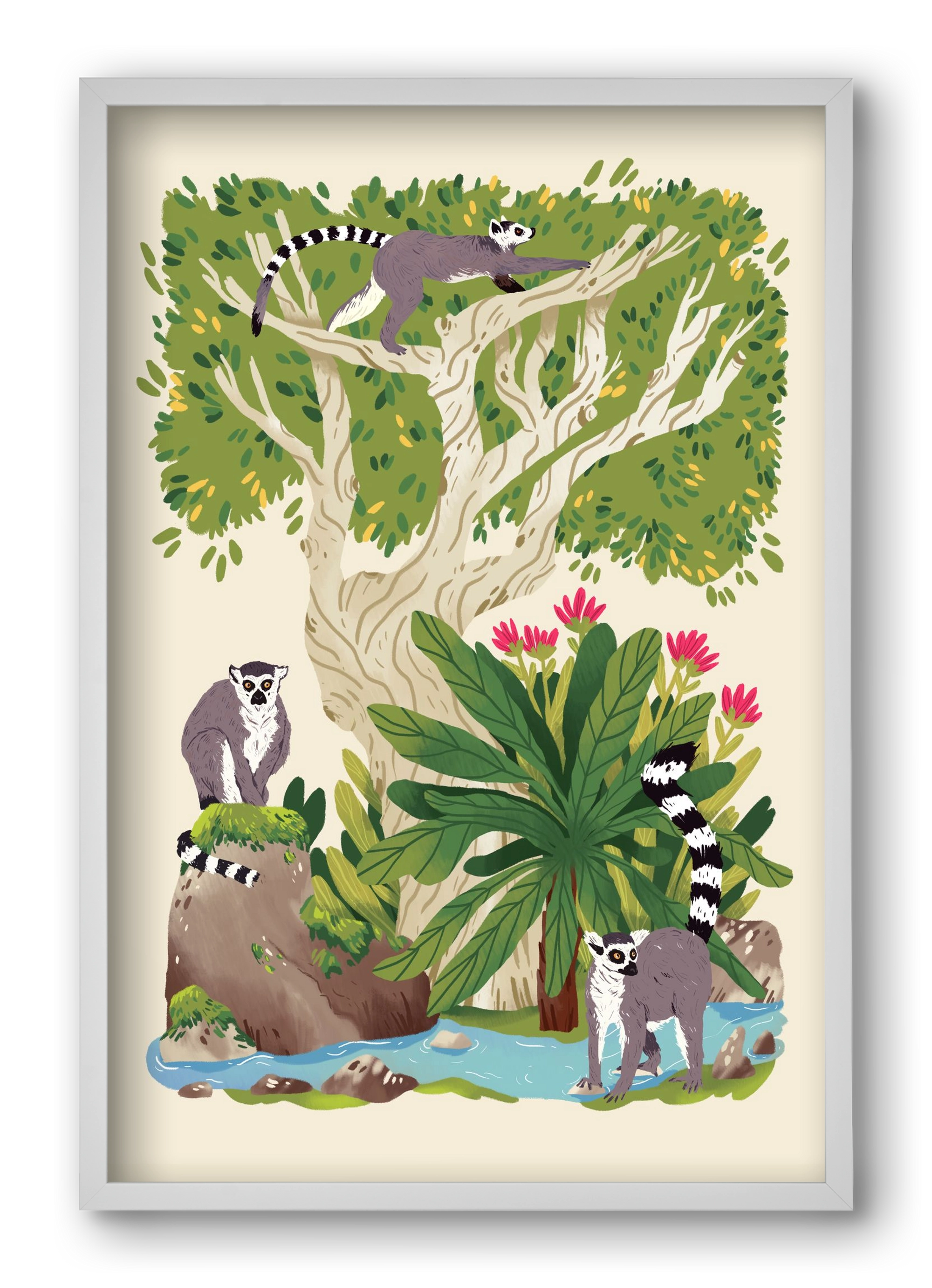 Life in the jungle, 40x60 cm (40x60 cm), Fehér keret