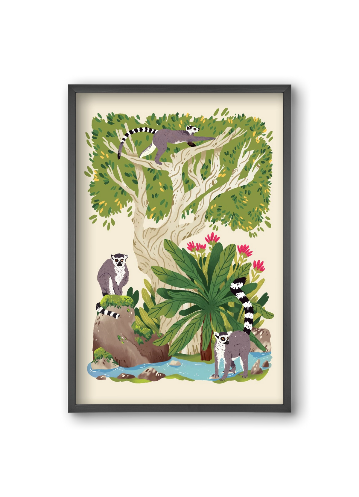 Life in the jungle, 20x30 cm (20x30 cm), Fekete keret