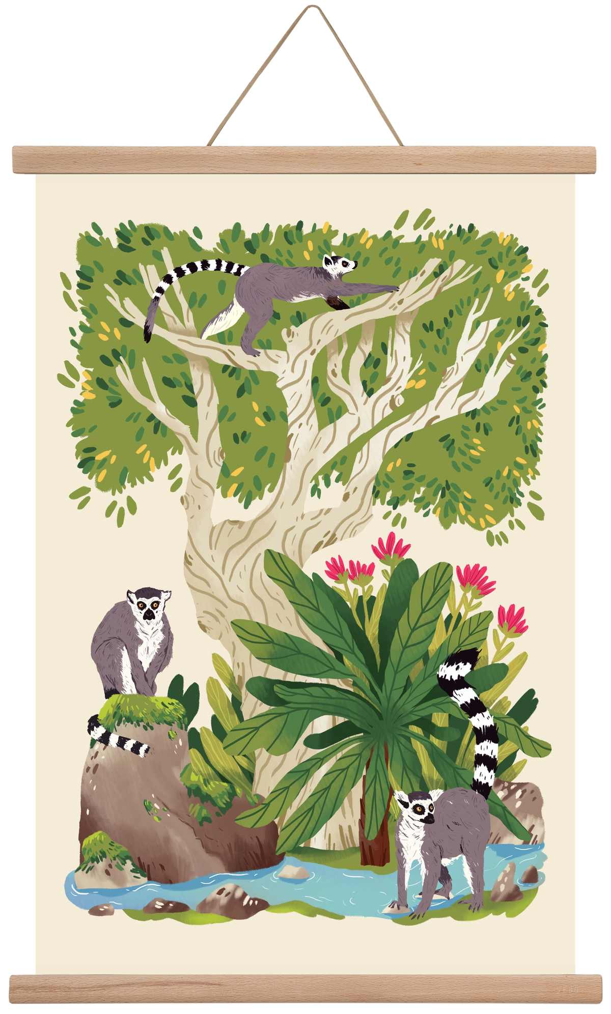 Life in the jungle, 40x60 cm (40x60 cm), Tölgy akasztó