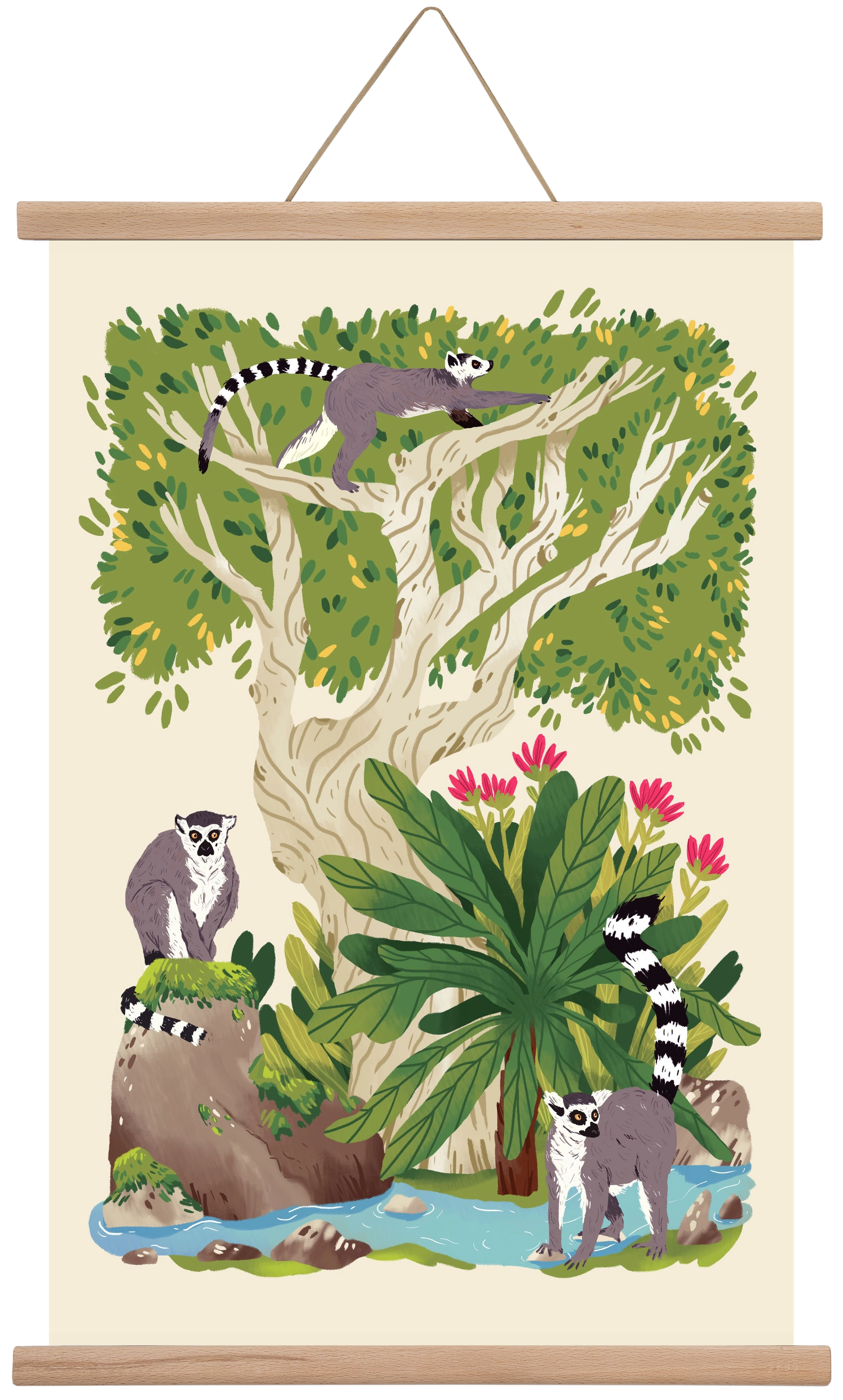 Life in the jungle, 40x60 cm (40x60 cm), Tölgy akasztó