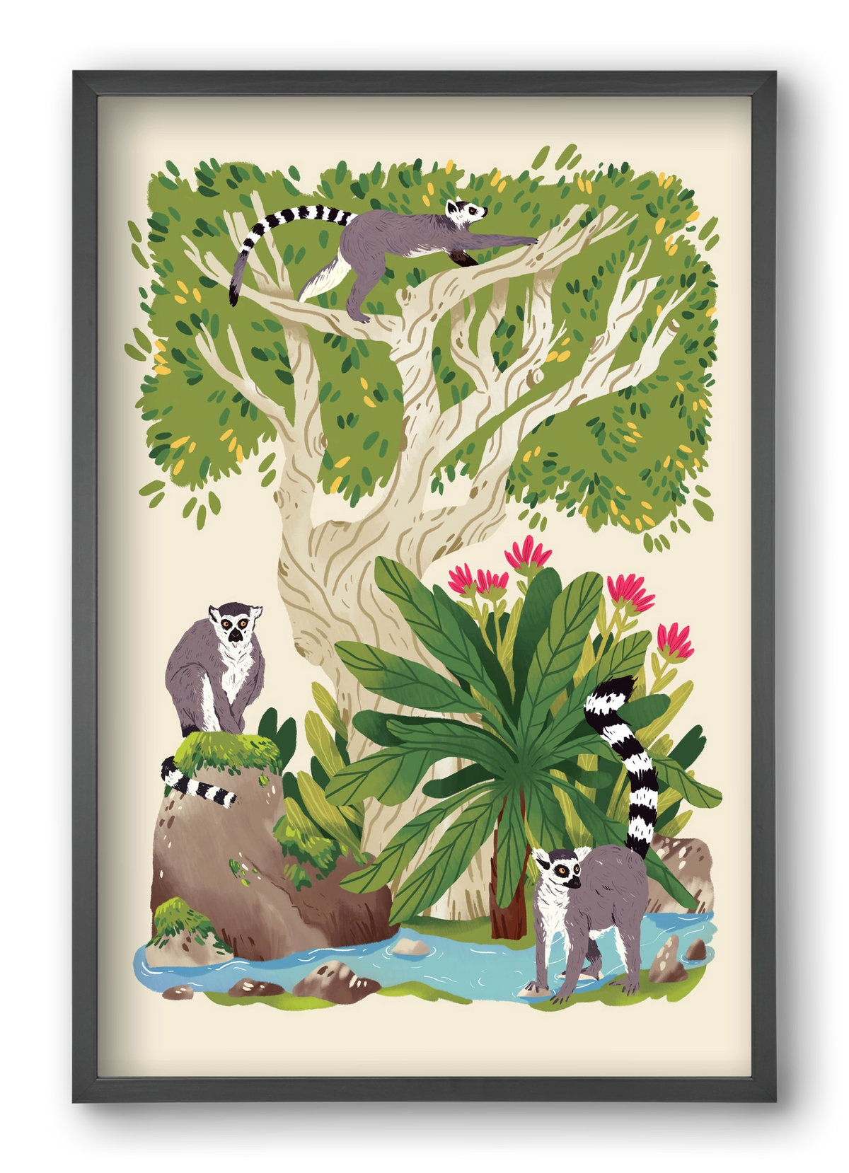 Life in the jungle, 40x60 cm (40x60 cm), Fekete keret