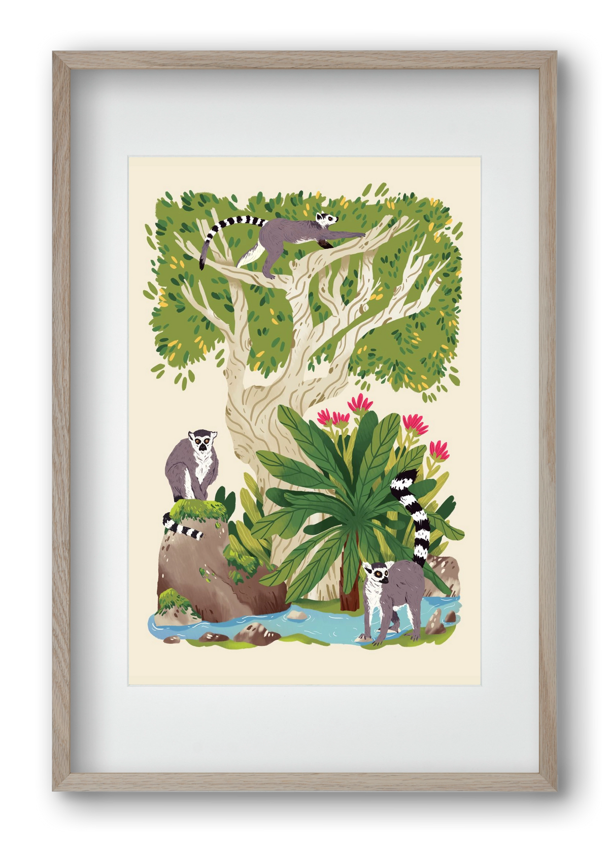 Life in the jungle, 40x60 cm (30x45 cm), Tölgy keret, paszpartuval