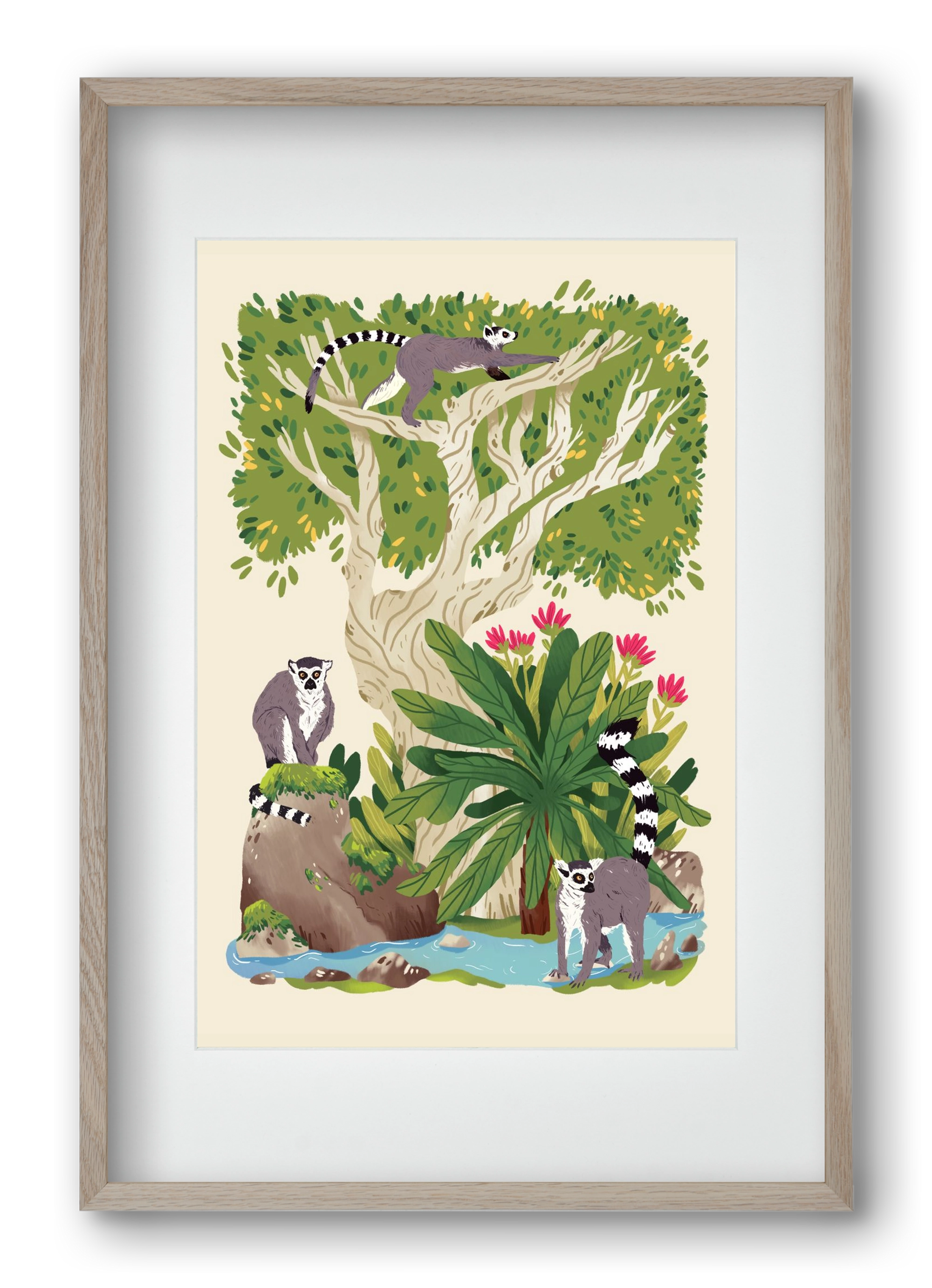 Life in the jungle, 40x60 cm (30x45 cm), Tölgy keret, paszpartuval