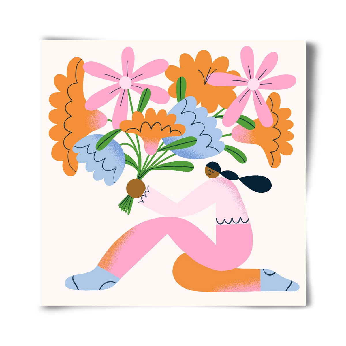 Flowers, 40x40 cm, Keret nélkül