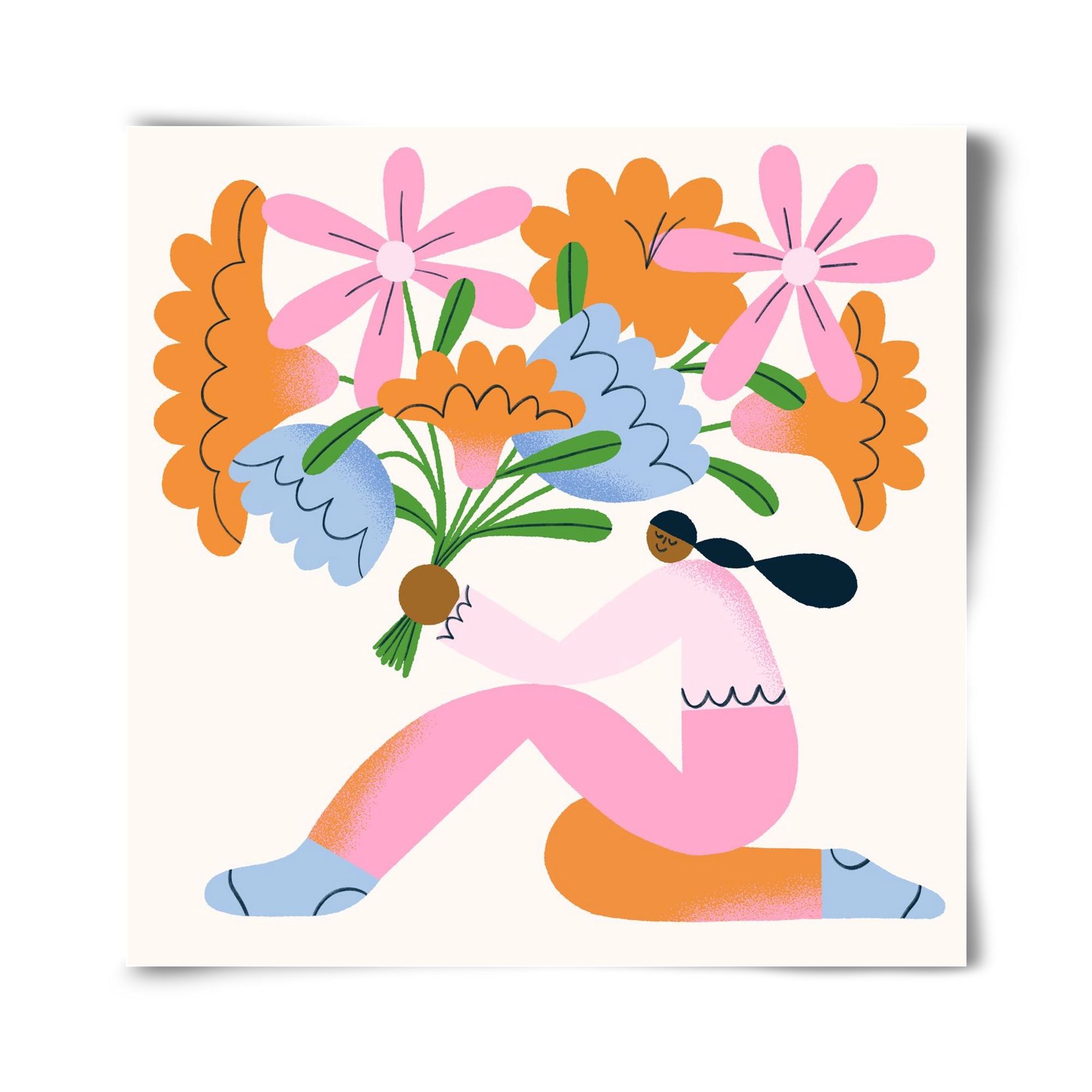 Flowers, 40x40 cm, Keret nélkül