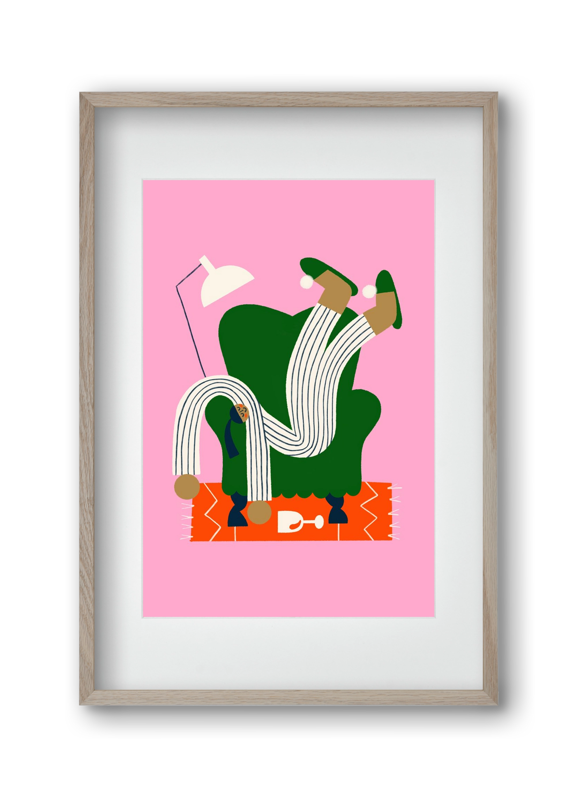 A Sunday afternoon, 30x45 cm (20x30 cm), Tölgy keret, paszpartuval