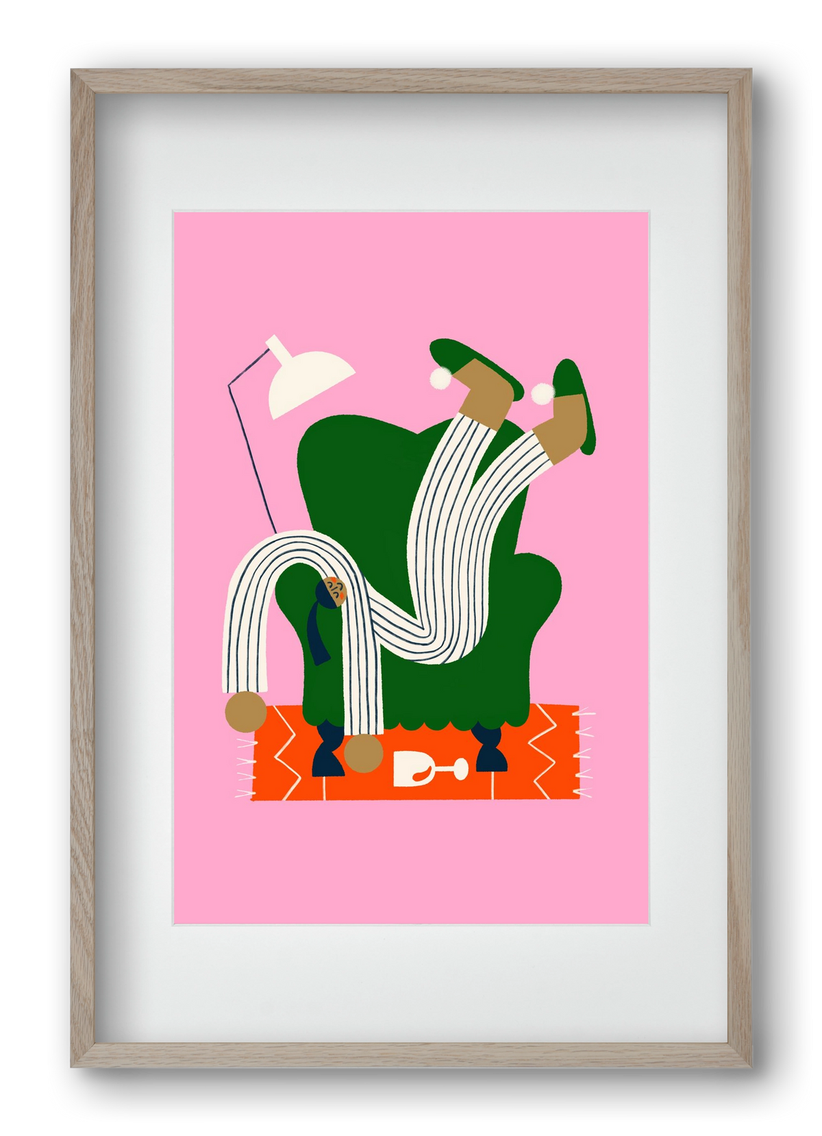 A Sunday afternoon, 40x60 cm (30x45 cm), Tölgy keret, paszpartuval