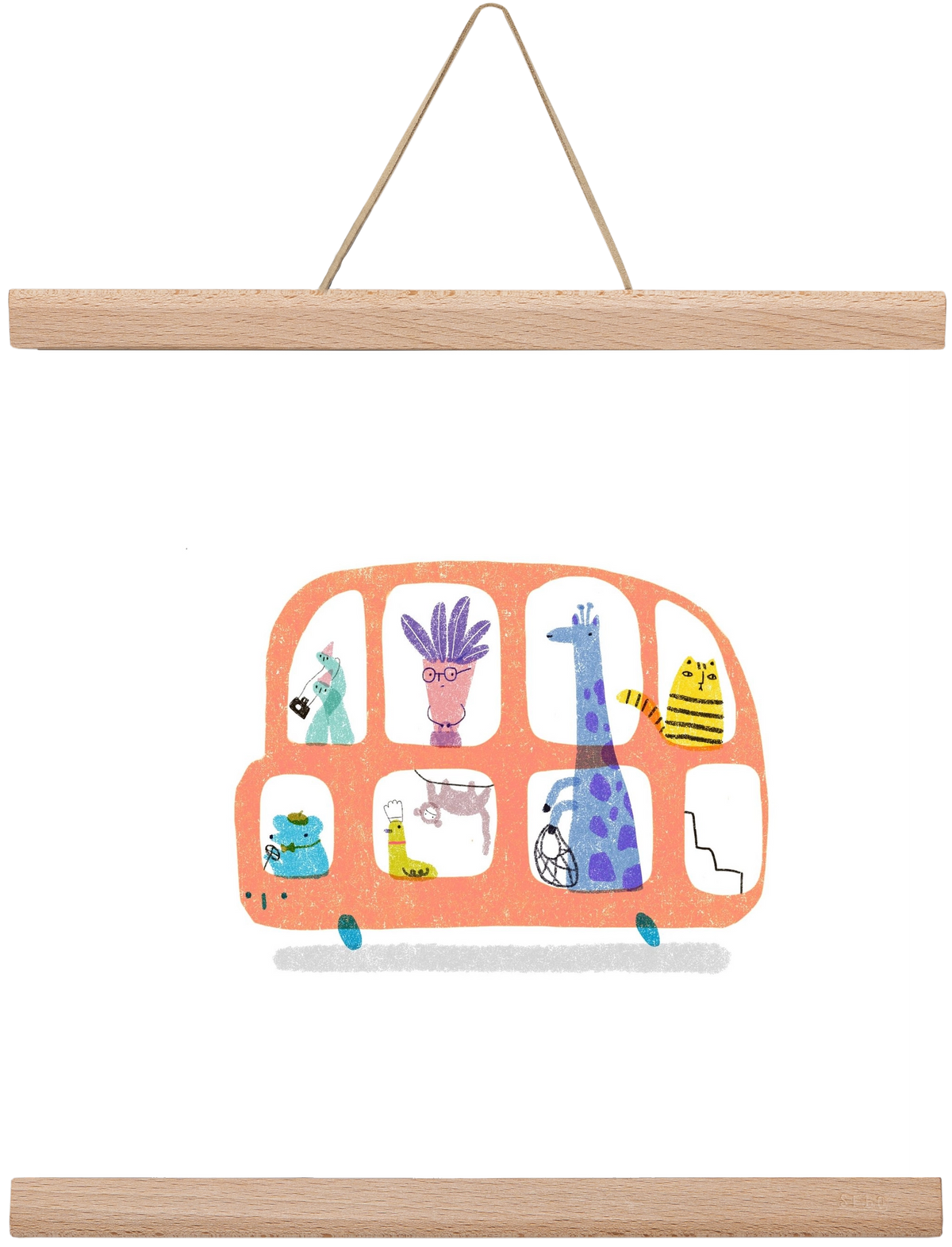 Buszon, 30x30 cm (30x30 cm), Tölgy akasztó