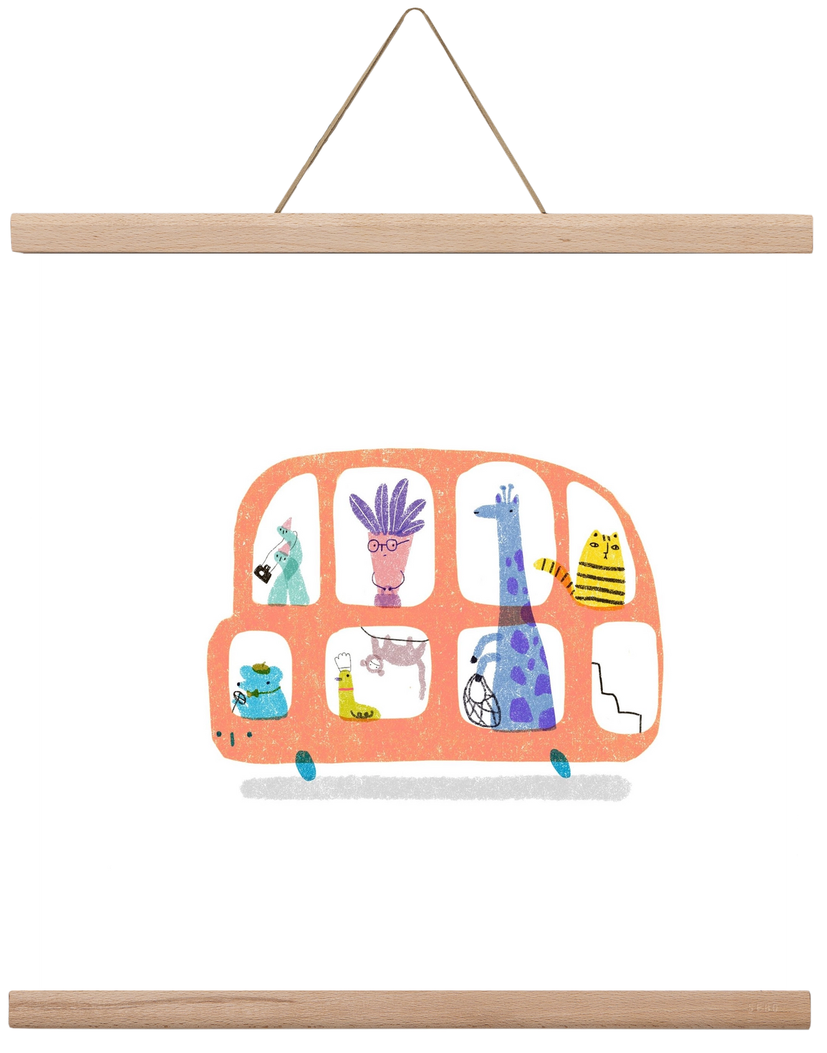 Buszon, 40x40 cm (40x40 cm), Tölgy akasztó