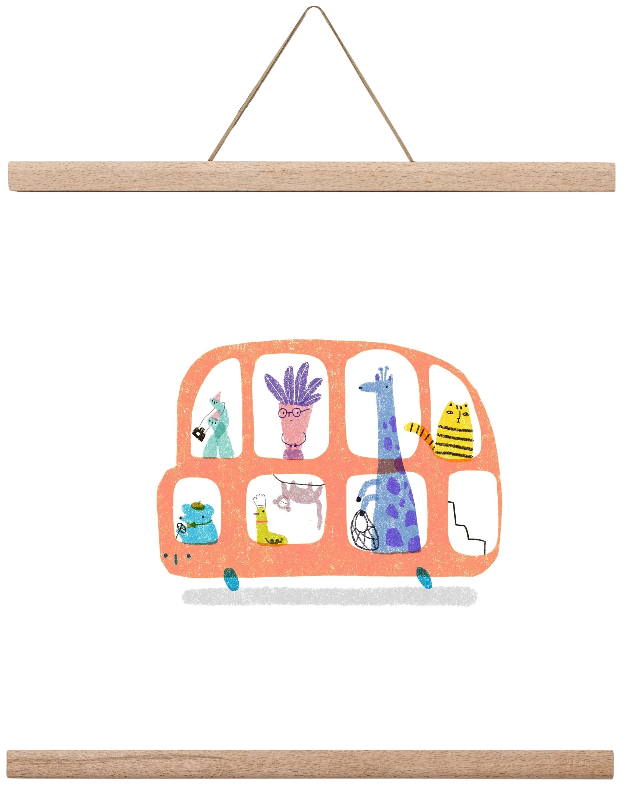 Buszon, 40x40 cm (40x40 cm), Tölgy akasztó