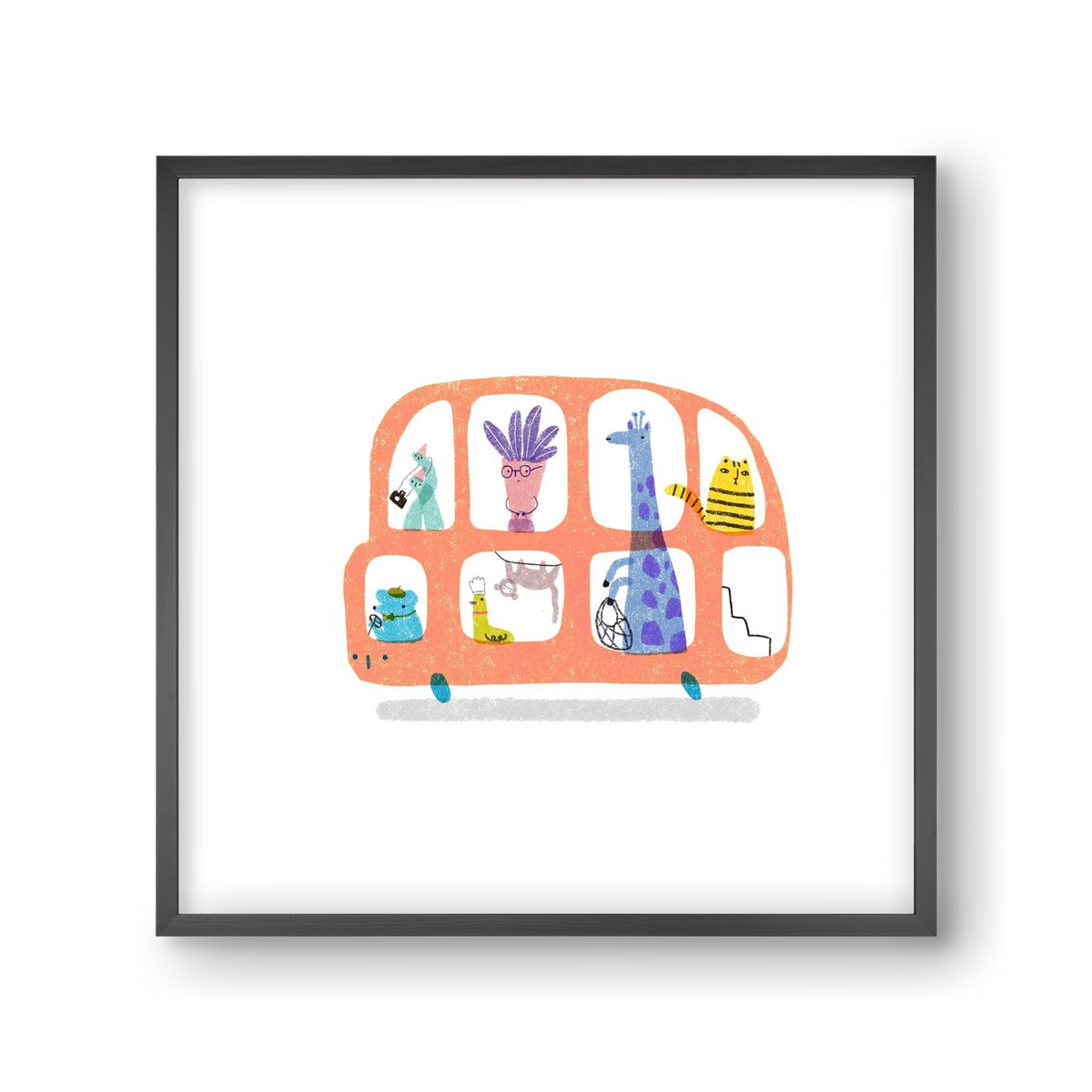 Buszon, 30x30 cm (30x30 cm), Fekete keret