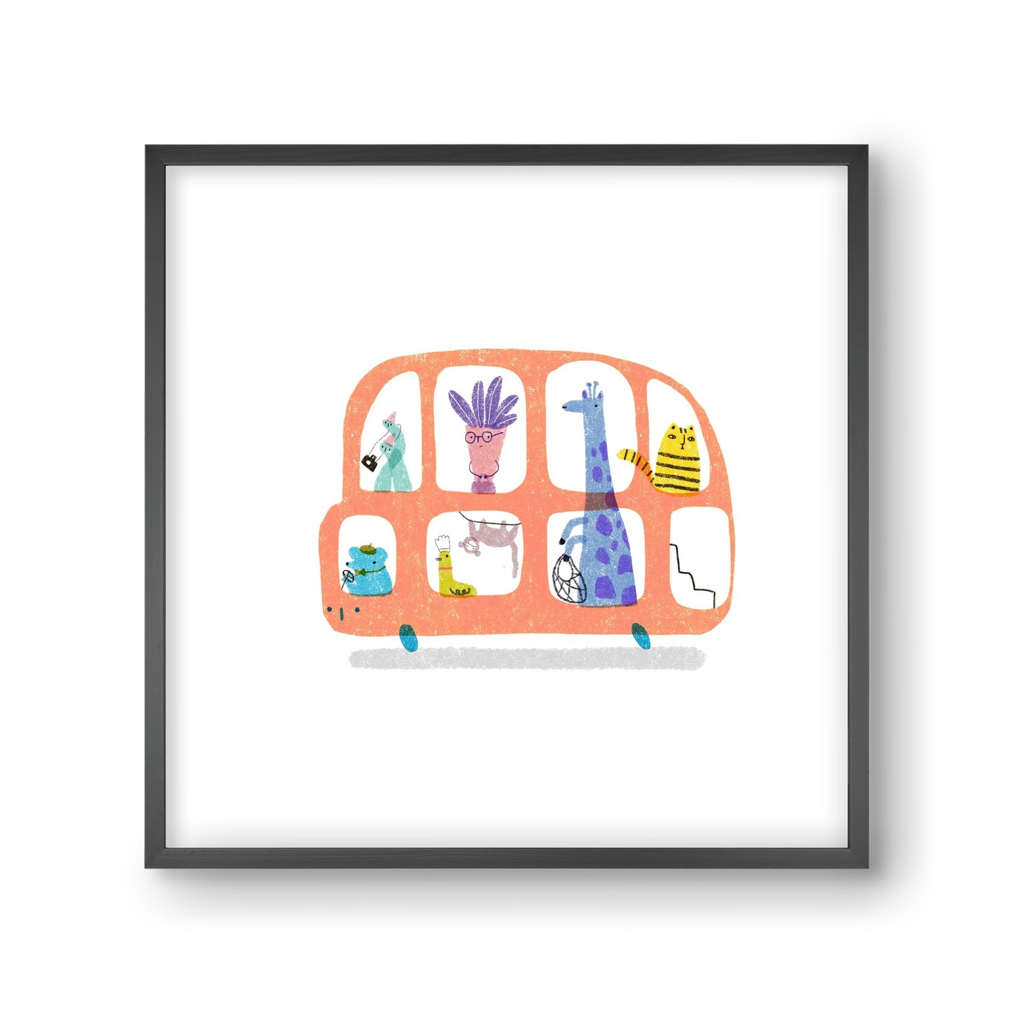 Buszon, 30x30 cm (30x30 cm), Fekete keret