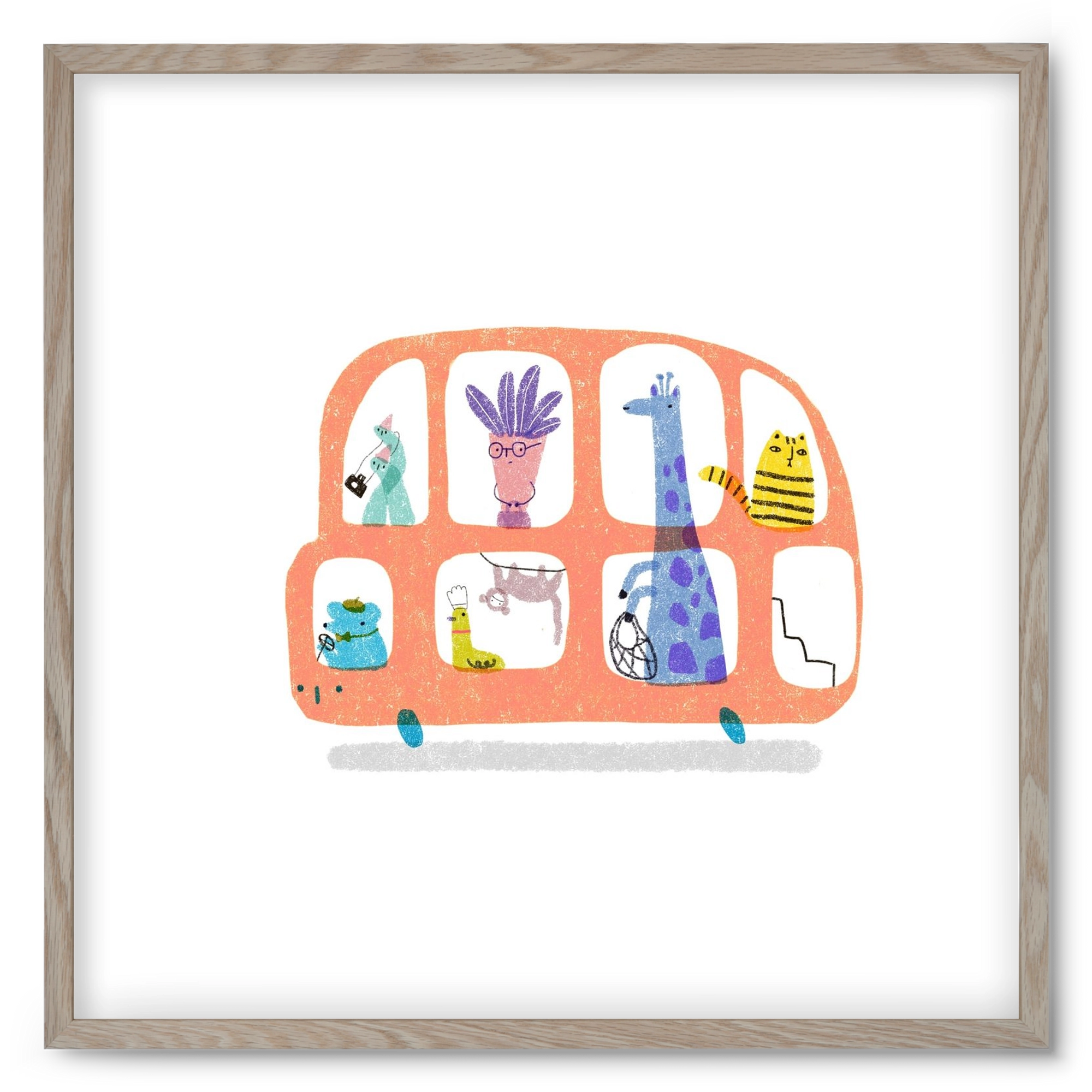 Buszon, 50x50 cm (50x50 cm), Tölgy keret