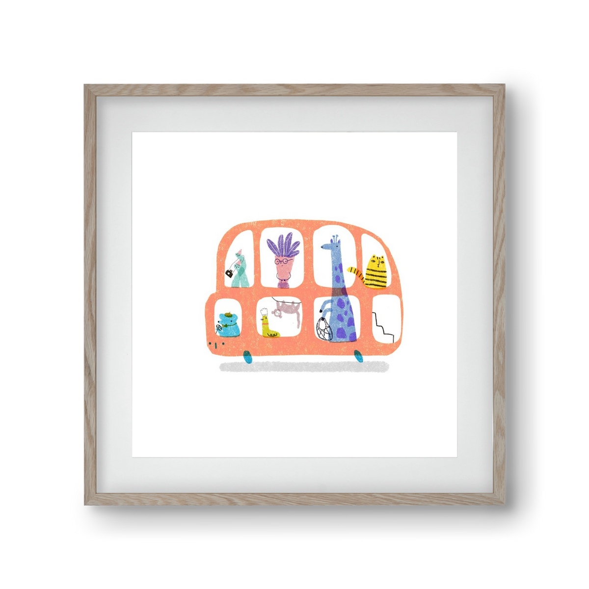 Buszon, 30x30 cm (20x20 cm), Tölgy keret, paszpartuval