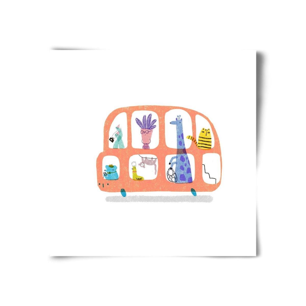 Buszon, 30x30 cm, Keret nélkül