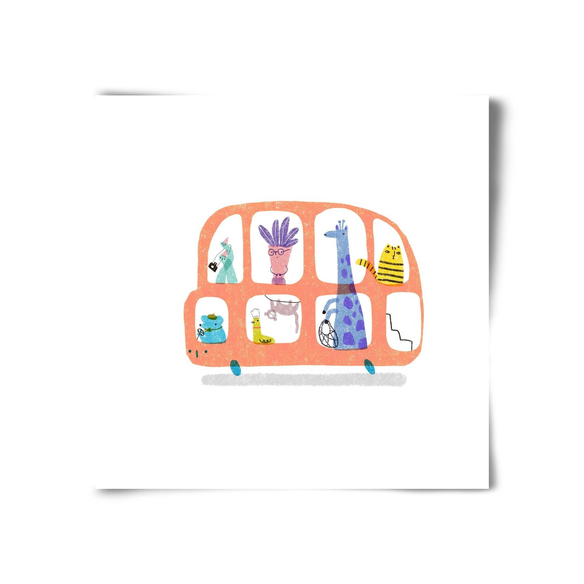 Buszon, 30x30 cm, Keret nélkül