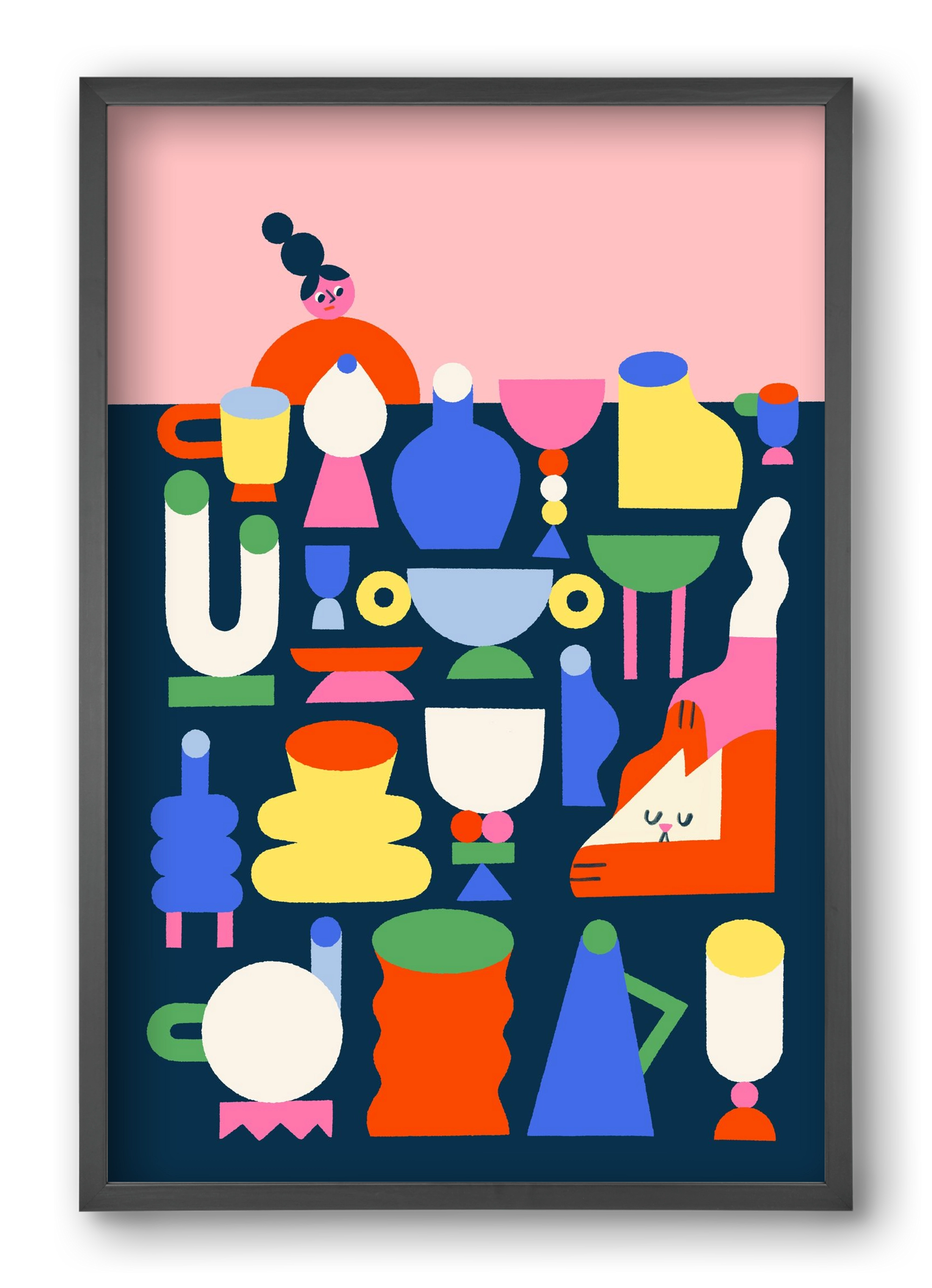 Hide and Seek, 40x60 cm (40x60 cm), Fekete keret