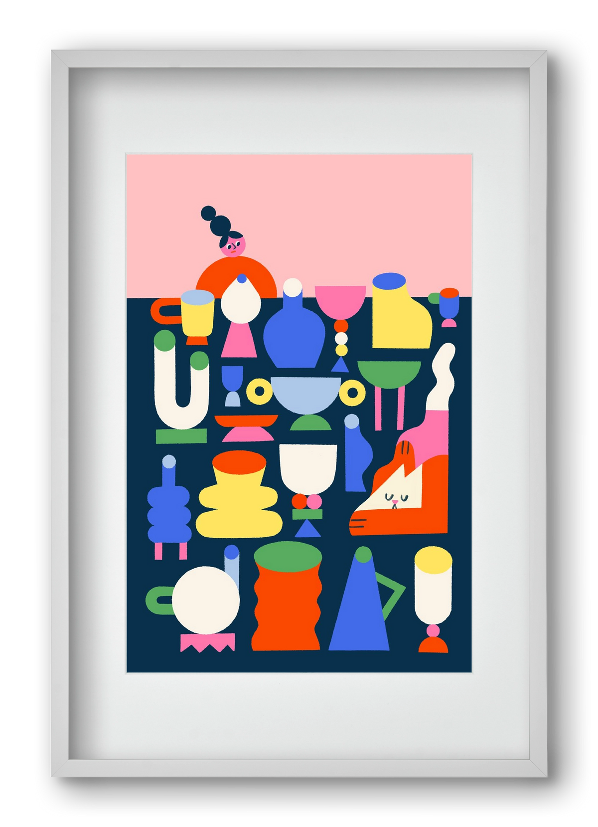 Hide and Seek, 40x60 cm (30x45 cm), Fehér keret, paszpartuval