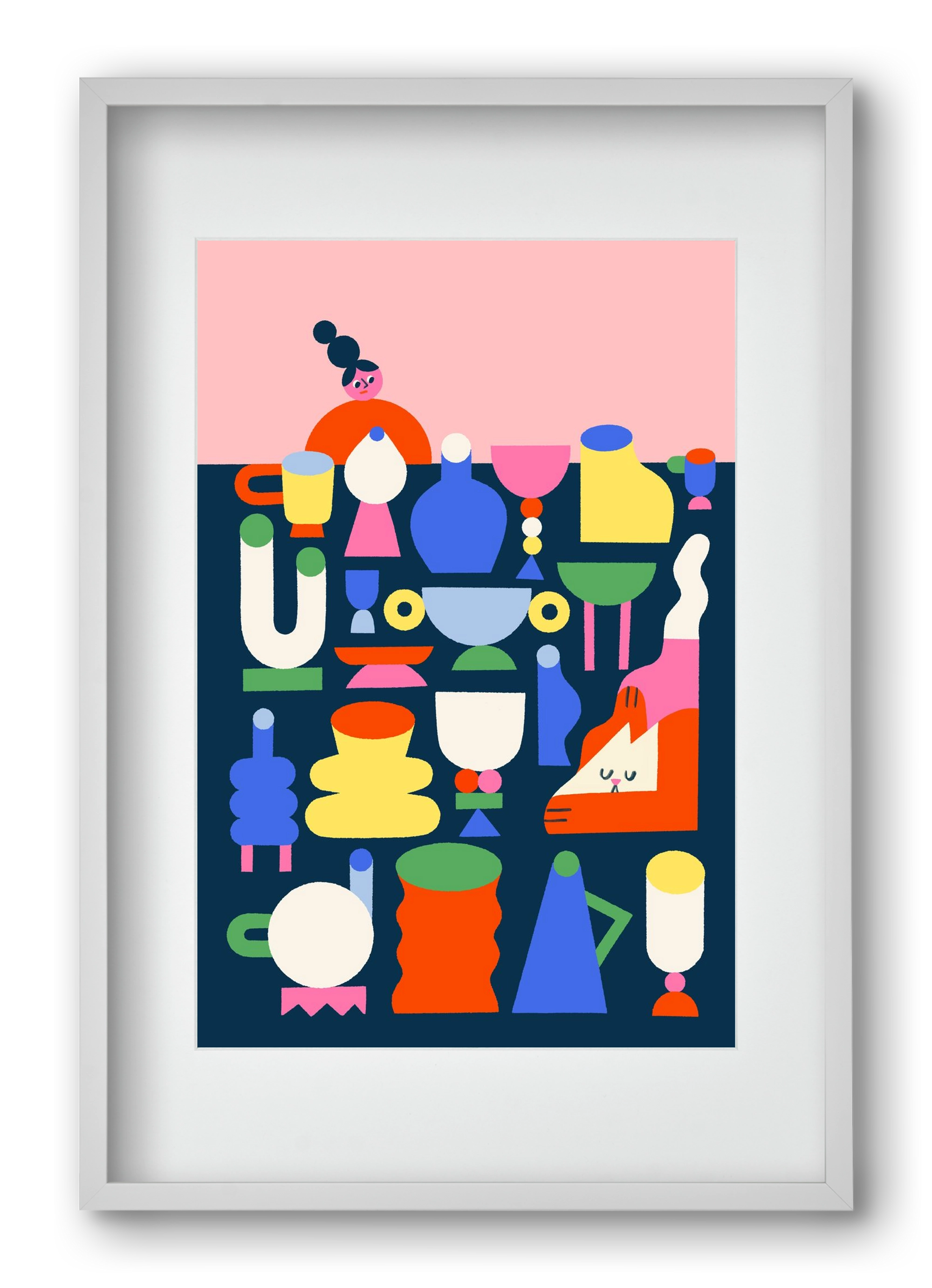 Hide and Seek, 40x60 cm (30x45 cm), Fehér keret, paszpartuval