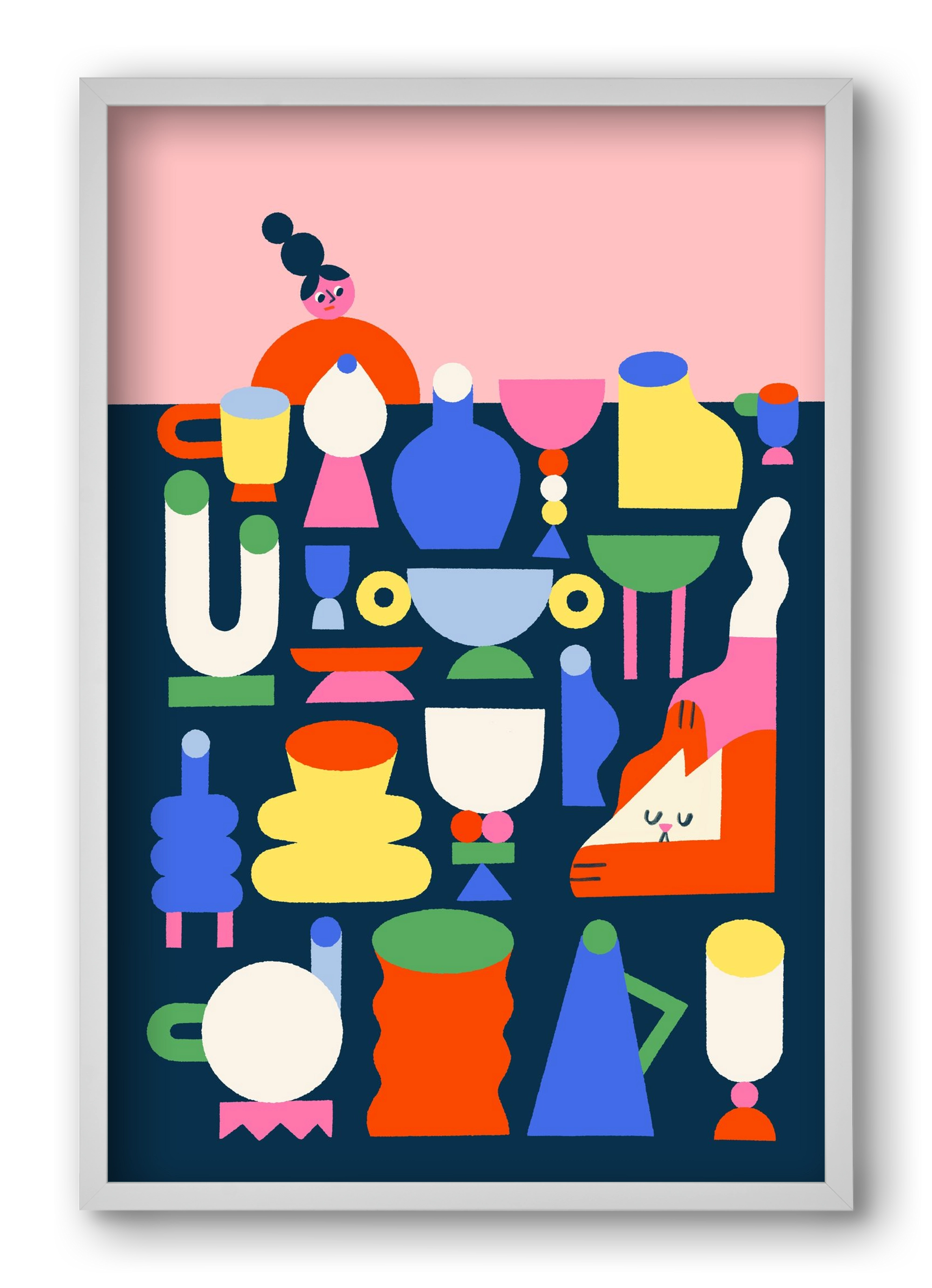 Hide and Seek, 40x60 cm (40x60 cm), Fehér keret