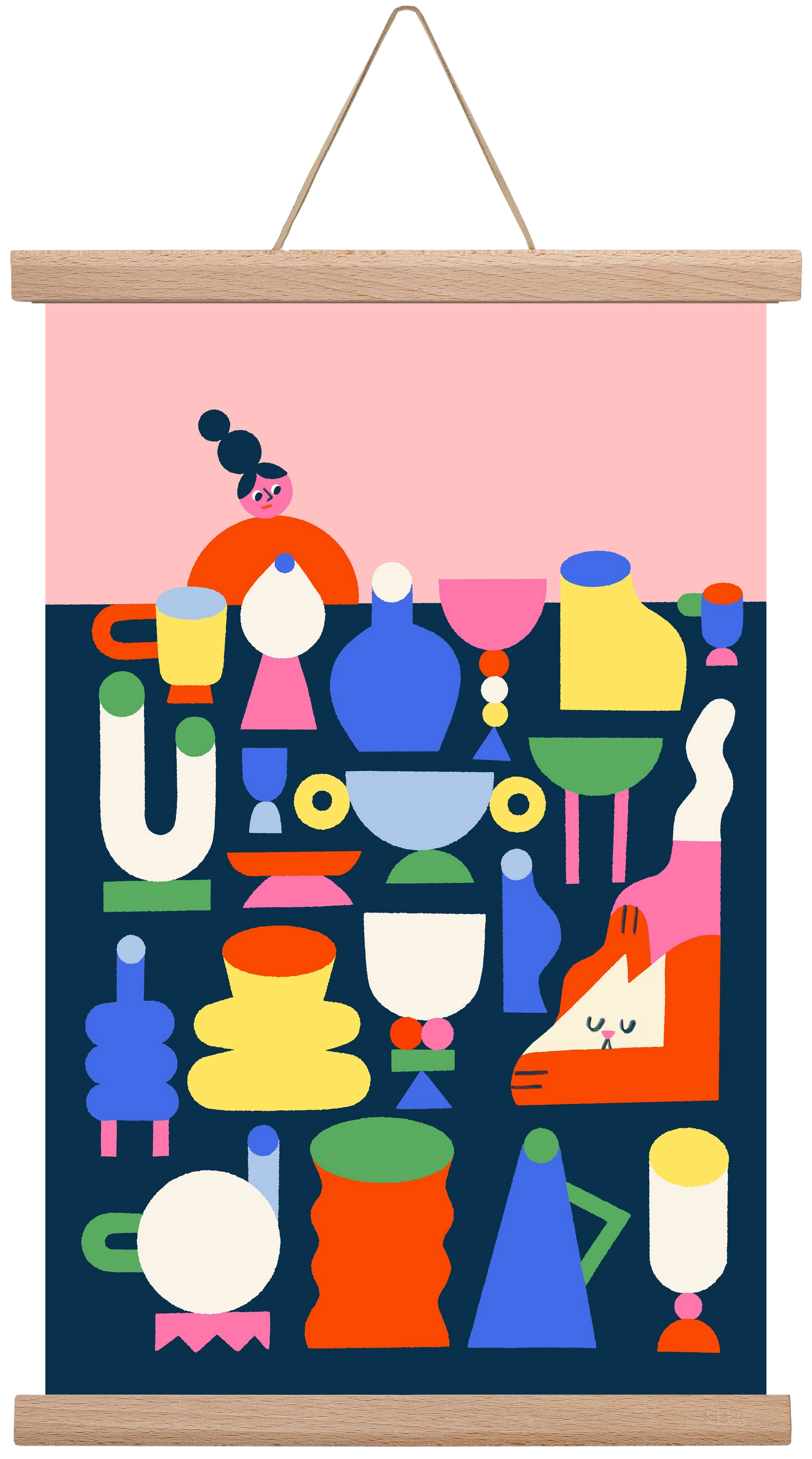 Hide and Seek, 30x45 cm (30x45 cm), Tölgy akasztó