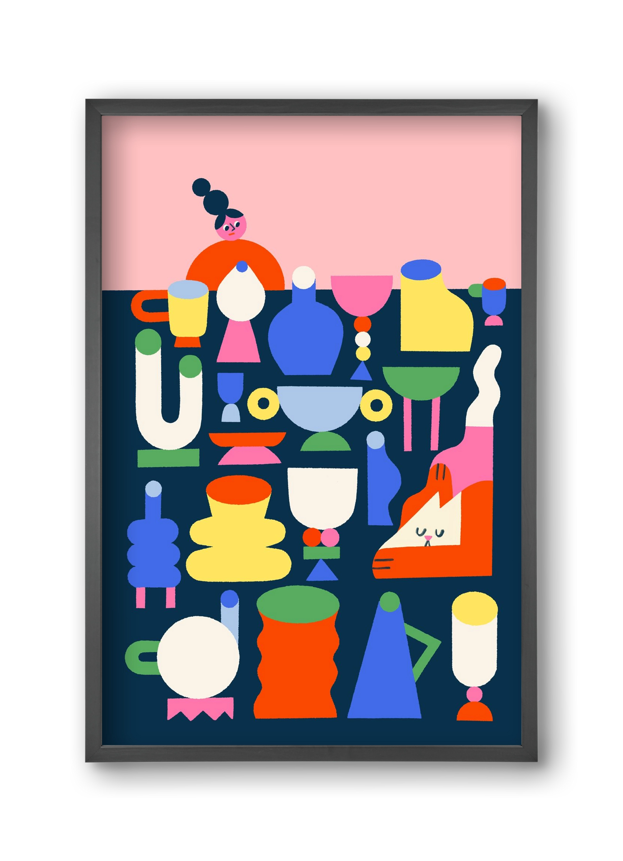 Hide and Seek, 30x45 cm (30x45 cm), Fekete keret