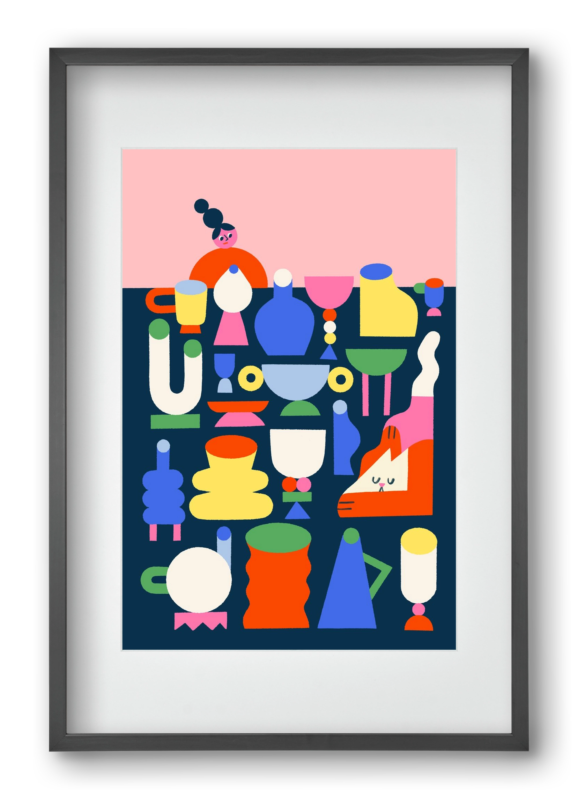 Hide and Seek, 40x60 cm (30x45 cm), Fekete keret, paszpartuval