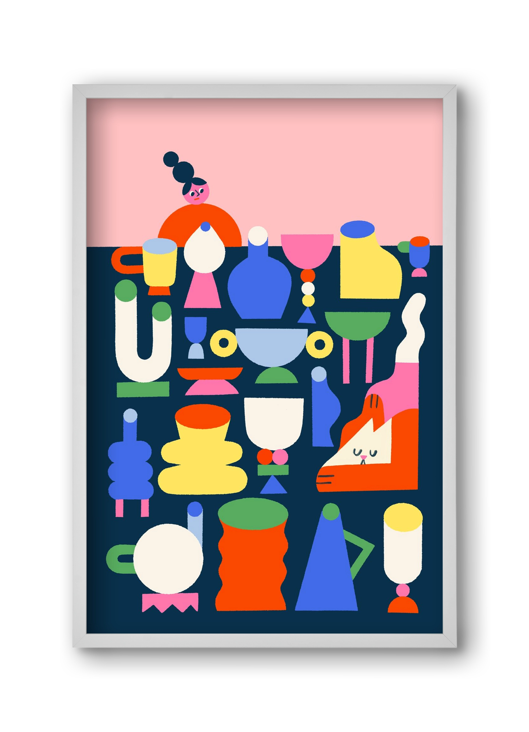 Hide and Seek, 30x45 cm (30x45 cm), Fehér keret